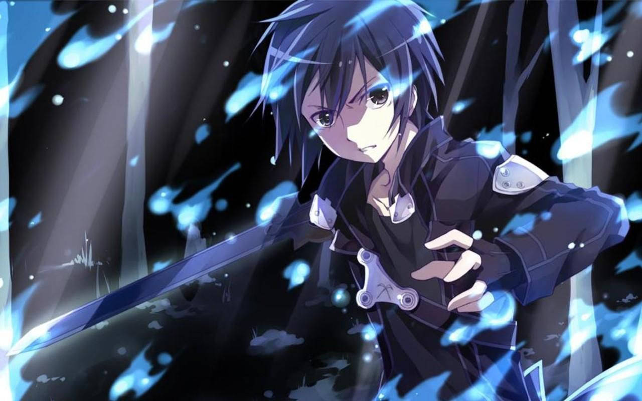 Кирито, смело аниме момче от Sword Art Online Тапет