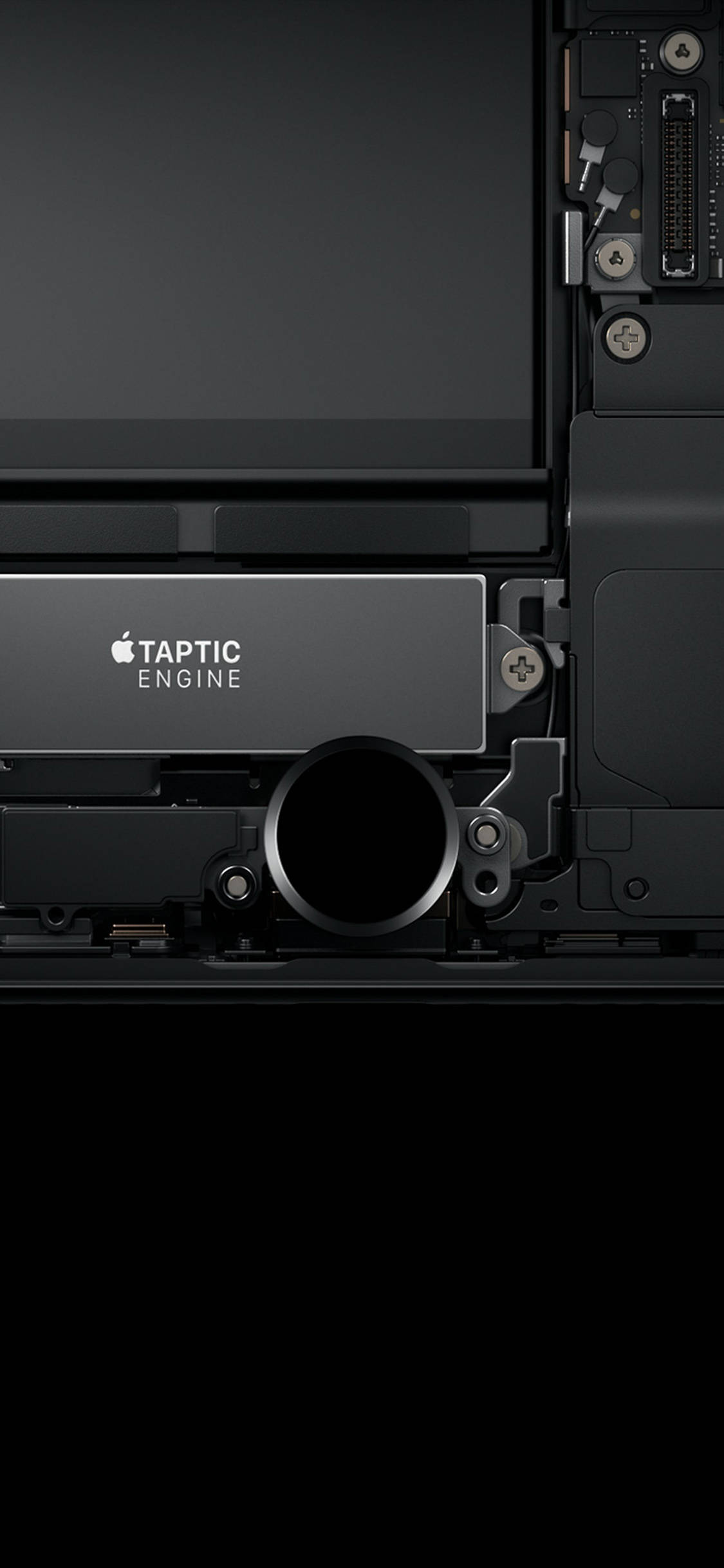 Taptic Engine Minimal Dark iPhone Тапет