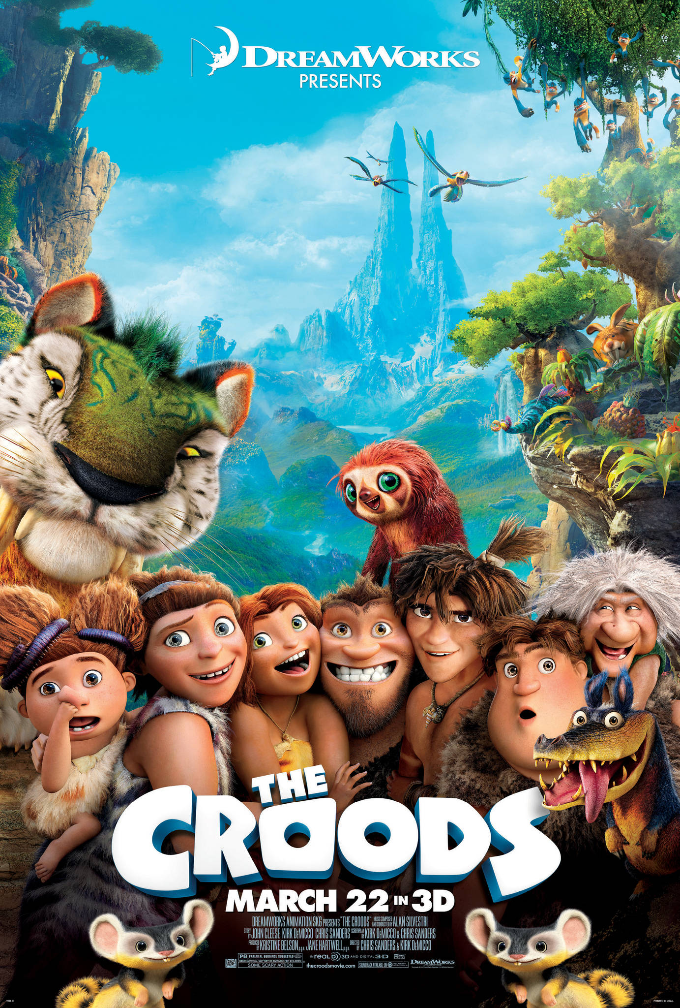 The Croods 3D Филмов Постер Тапет