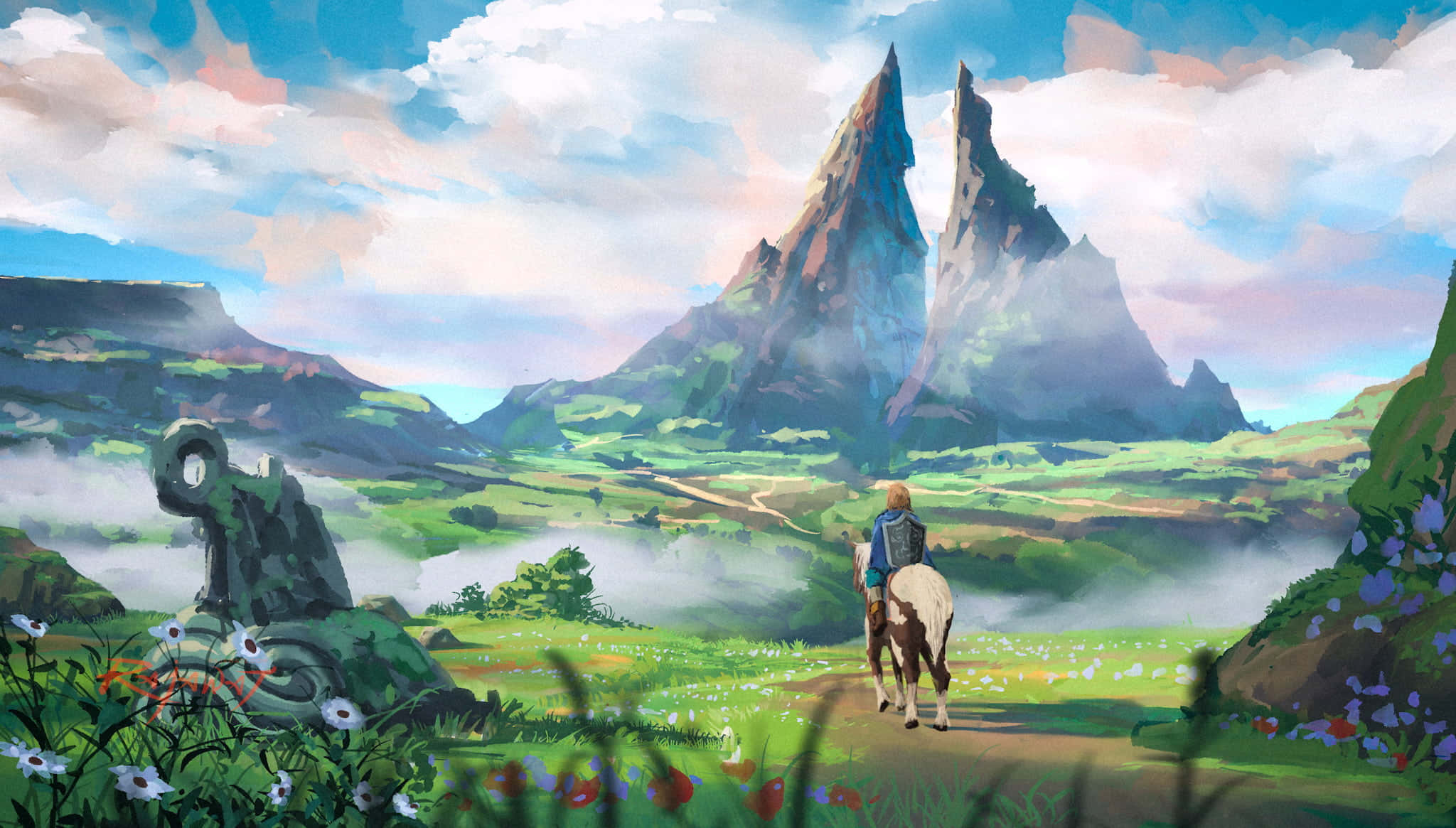 Линк и Трифорсът на мъдростта от поредицата The Legend of Zelda Тапет