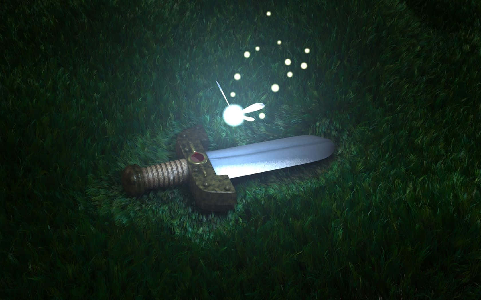 Линк и легендарния Трифорс от The Legend of Zelda Тапет