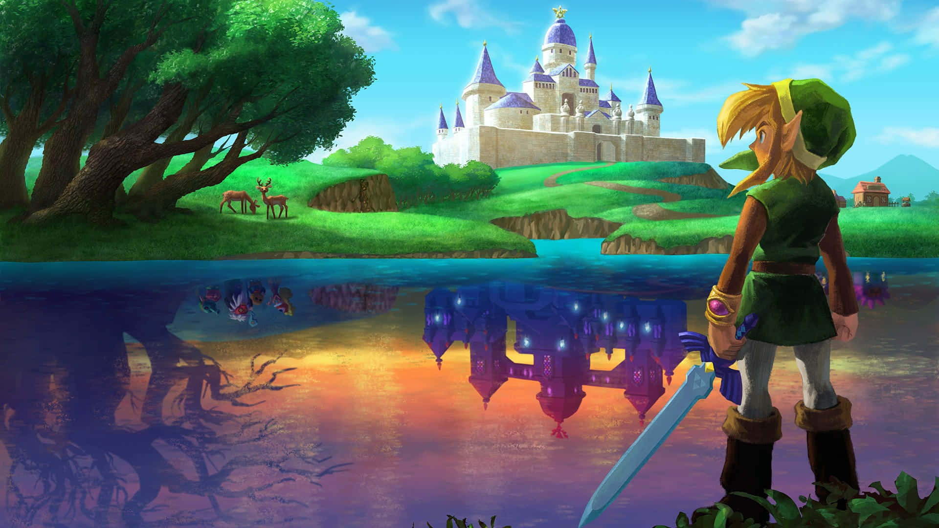 Линк е готов да изследва митологичния свят на The Legend of Zelda Тапет