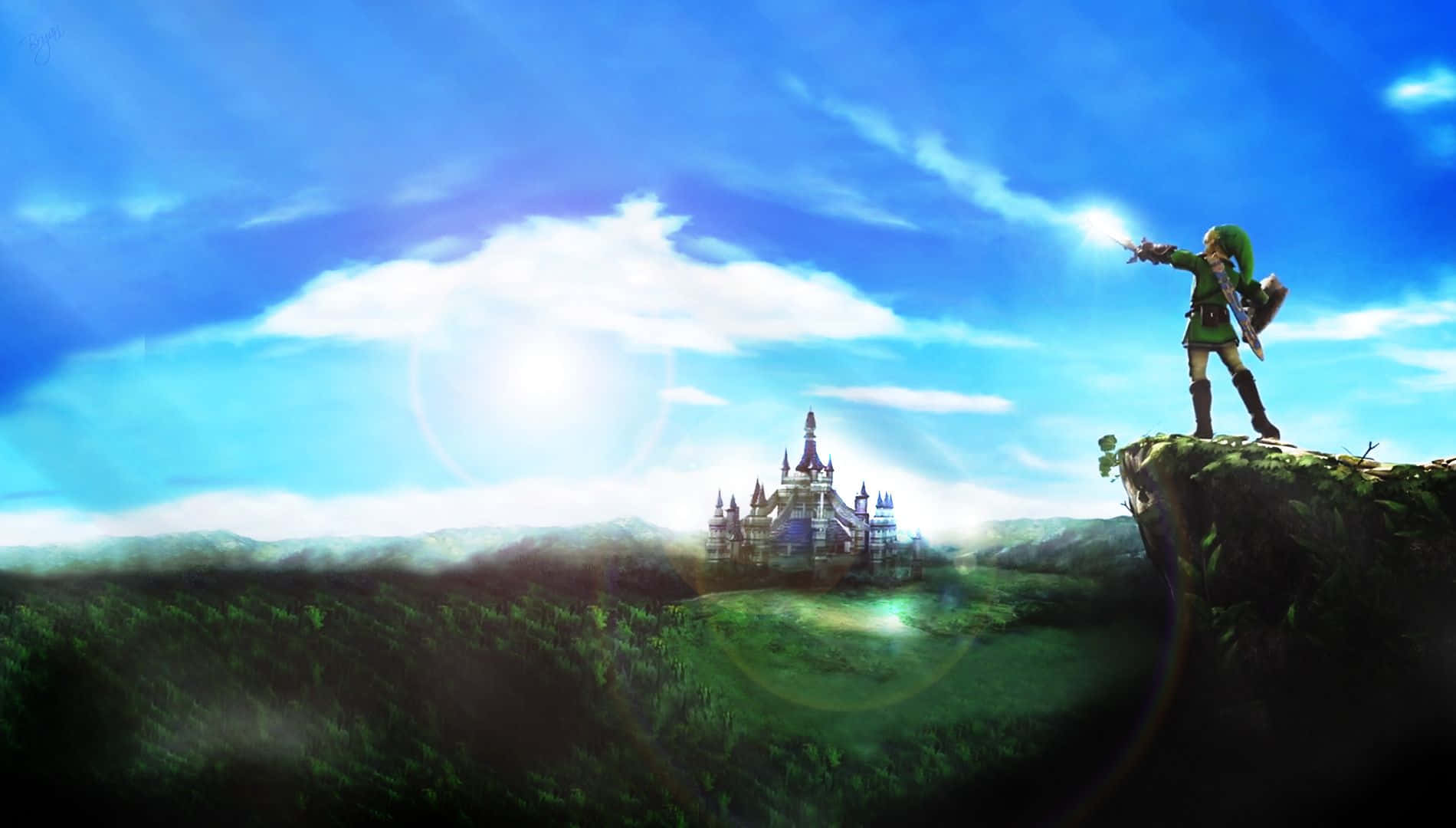 Линк и Зелда се притичват на помощ, спасяй Архипелага в The Legend of Zelda Тапет
