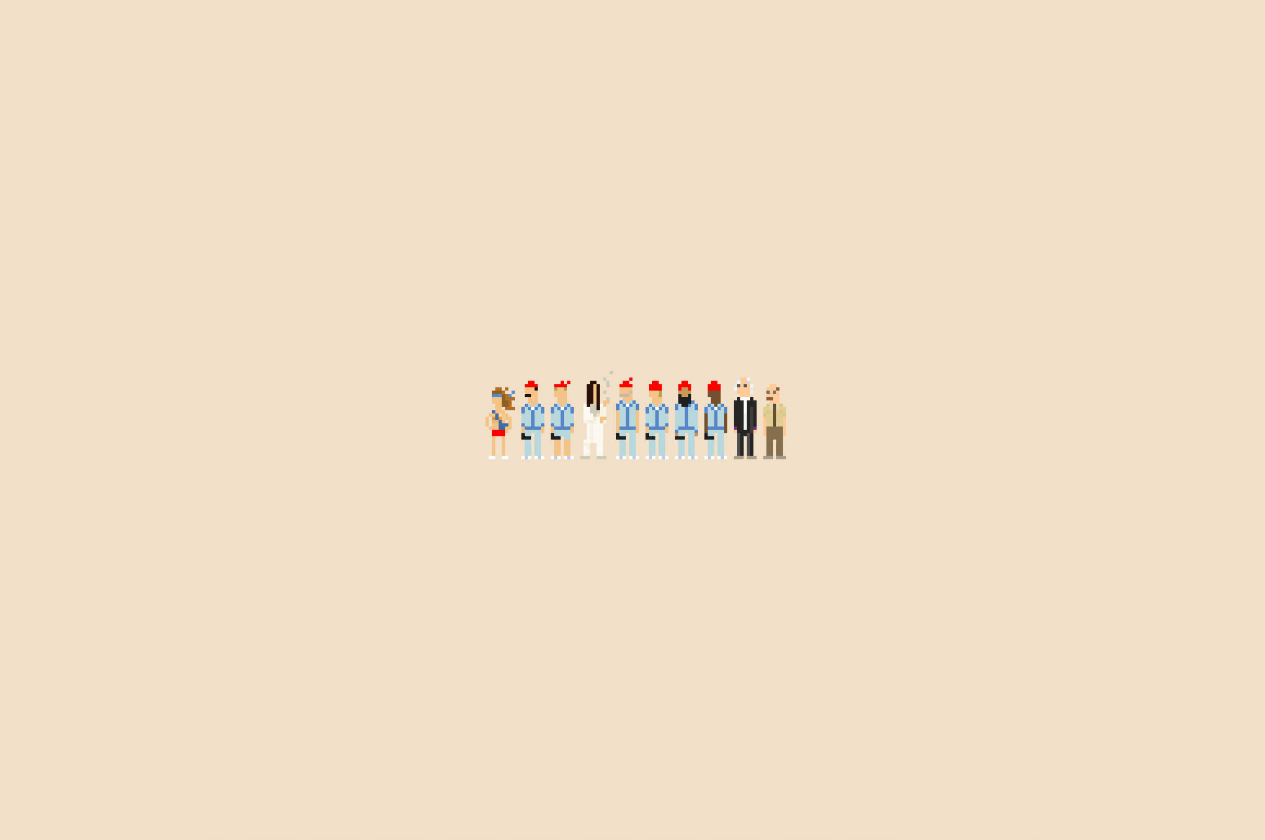 The Life Aquatic Pixel Минималистичен Естетичен Лаптоп Тапет