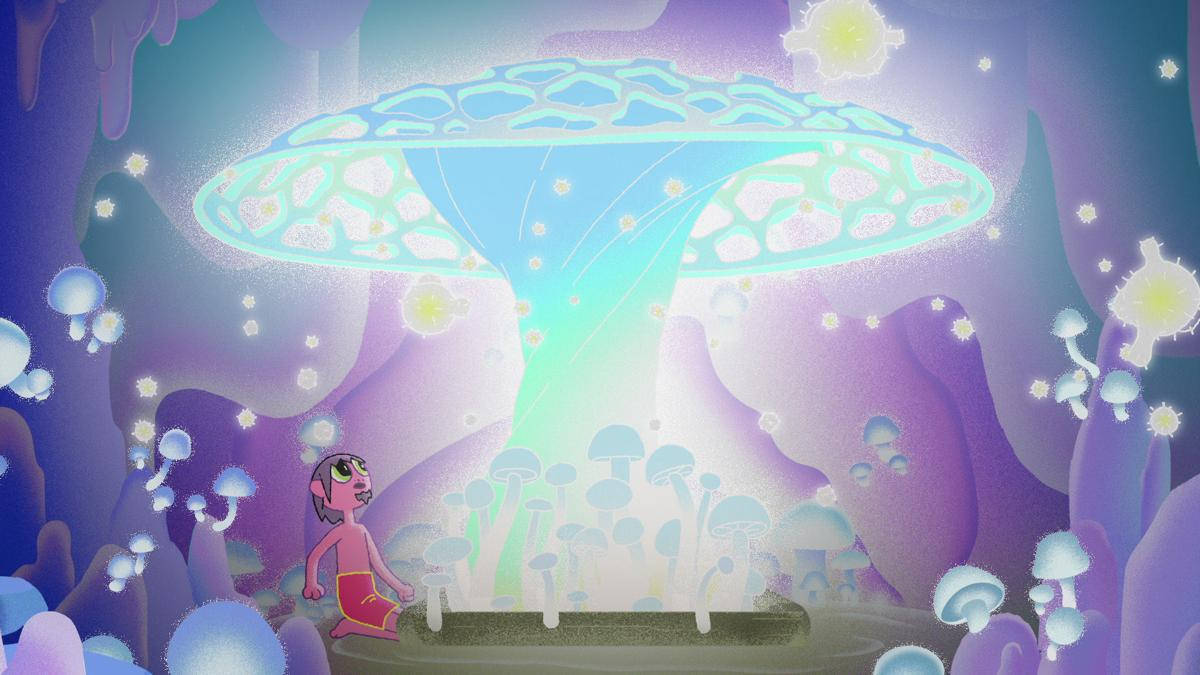 The Midnight Gospel Светяща Гъба Тапет