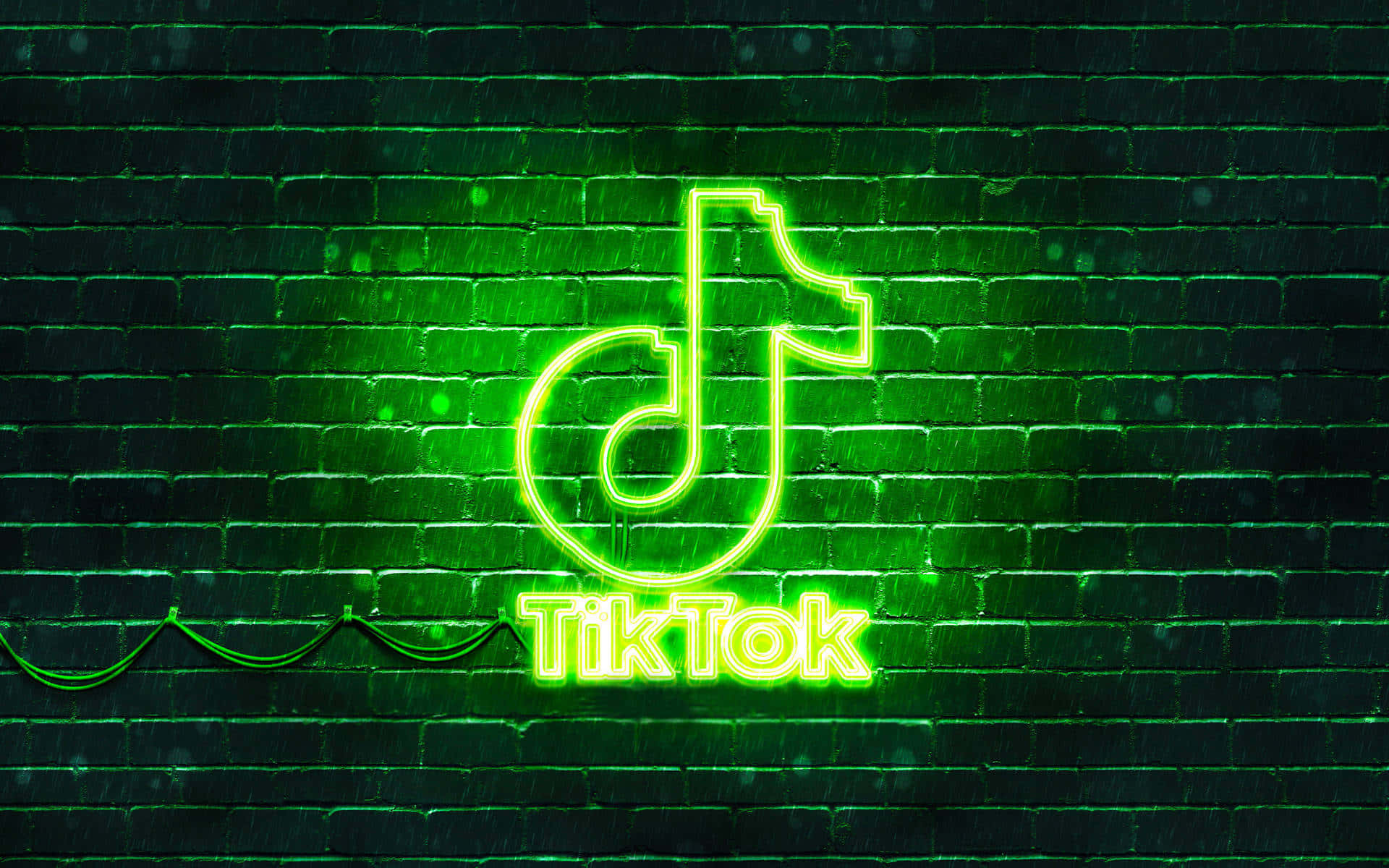 Неонова зелена забавна профилна снимка за TikTok Тапет
