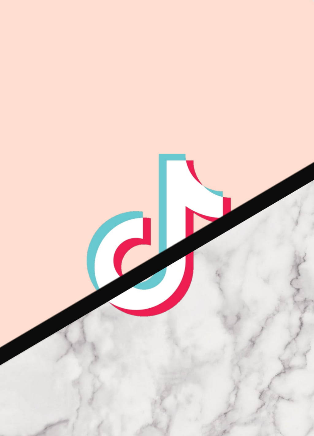 Розово мраморно лого на TikTok Тапет