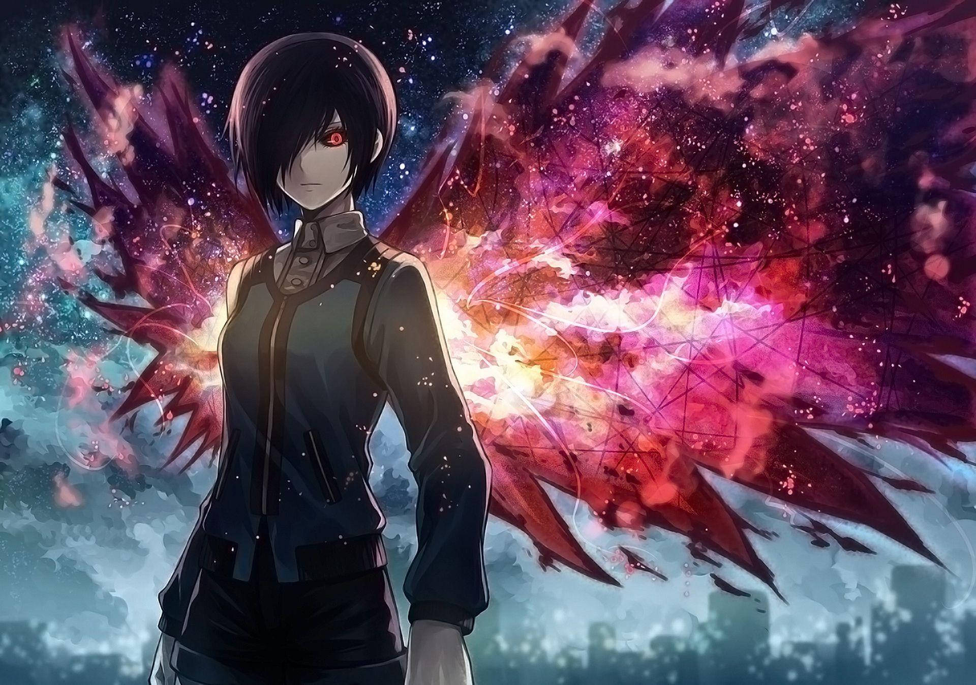 Персонажи от Tokyo Ghoul с подобрени крила Тапет