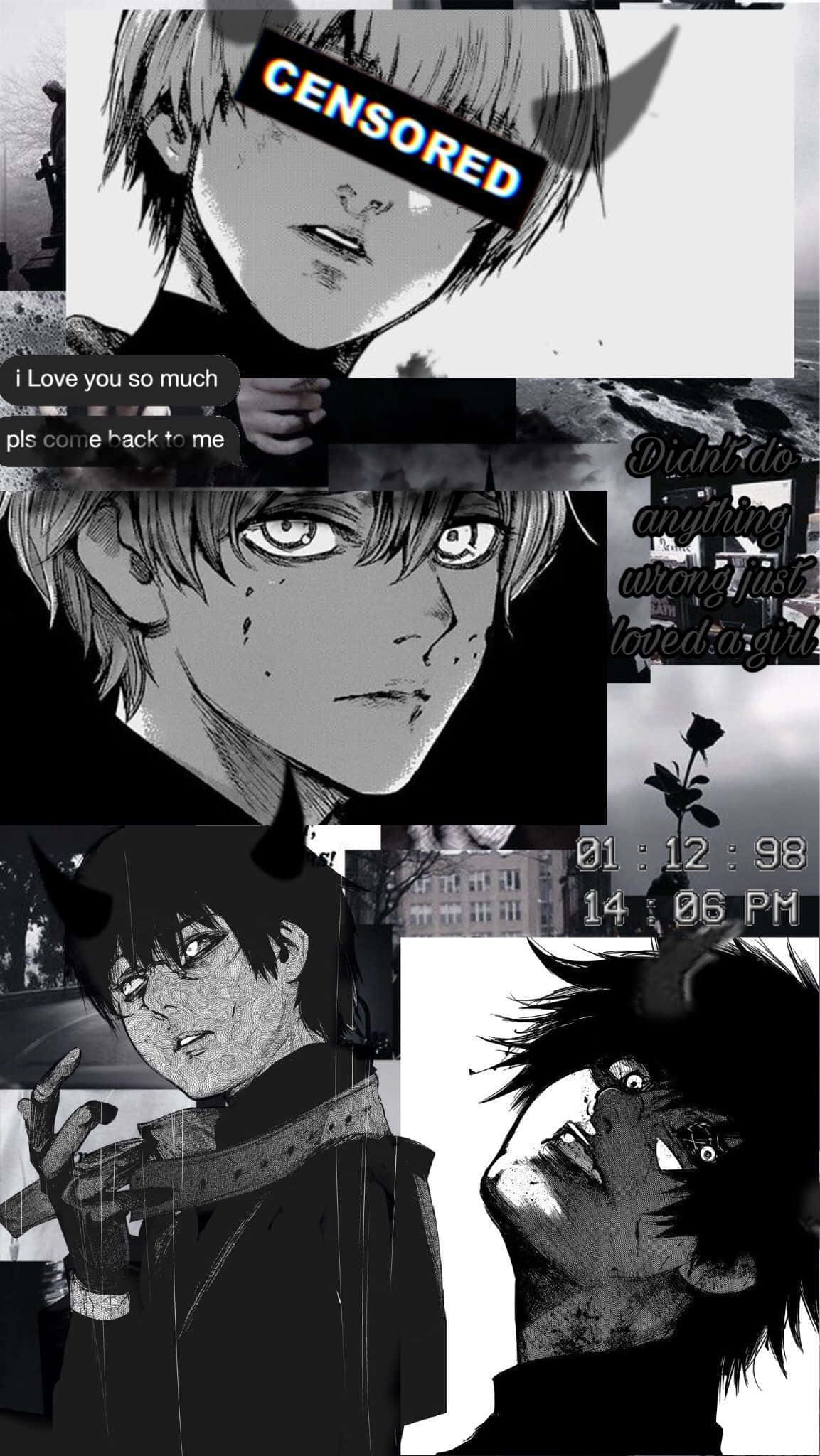 Tokyo Ghoul Ken Kaneki Естетика Манга Тапет