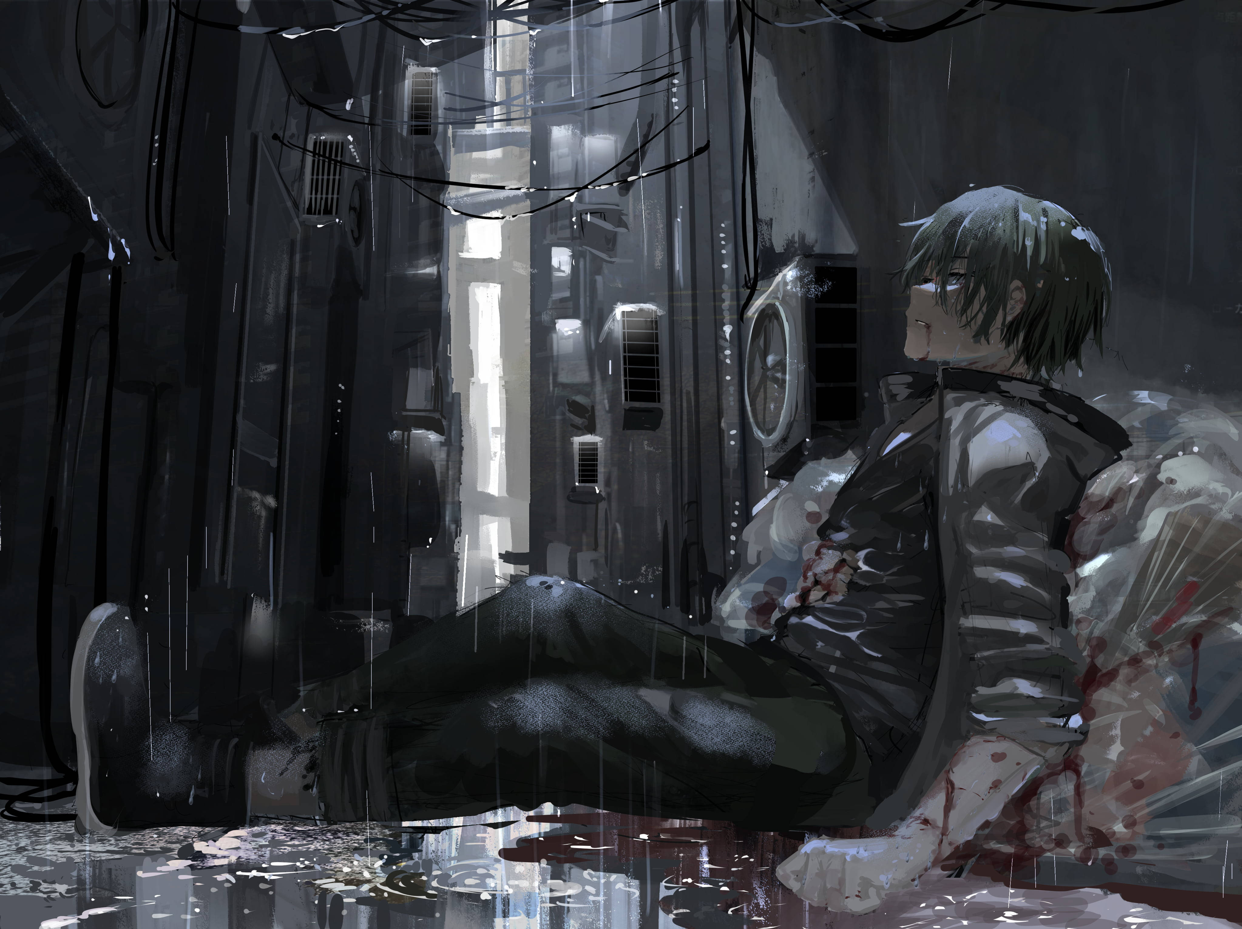 Tokyo Ghoul Кен Канеки Тъжно Момче Аниме Тапет