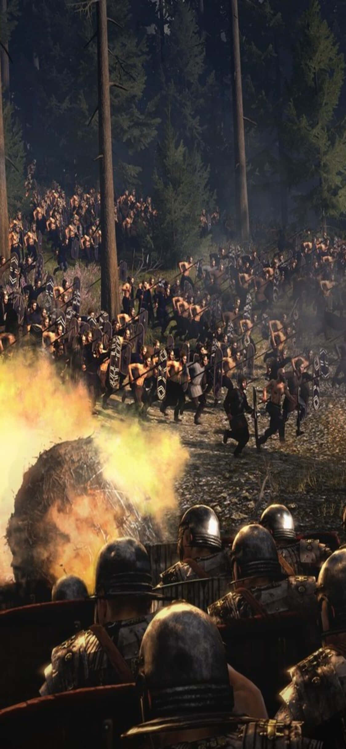 Изживейте вълнението на Total War: Rome II на вашия iPhone XS Тапет