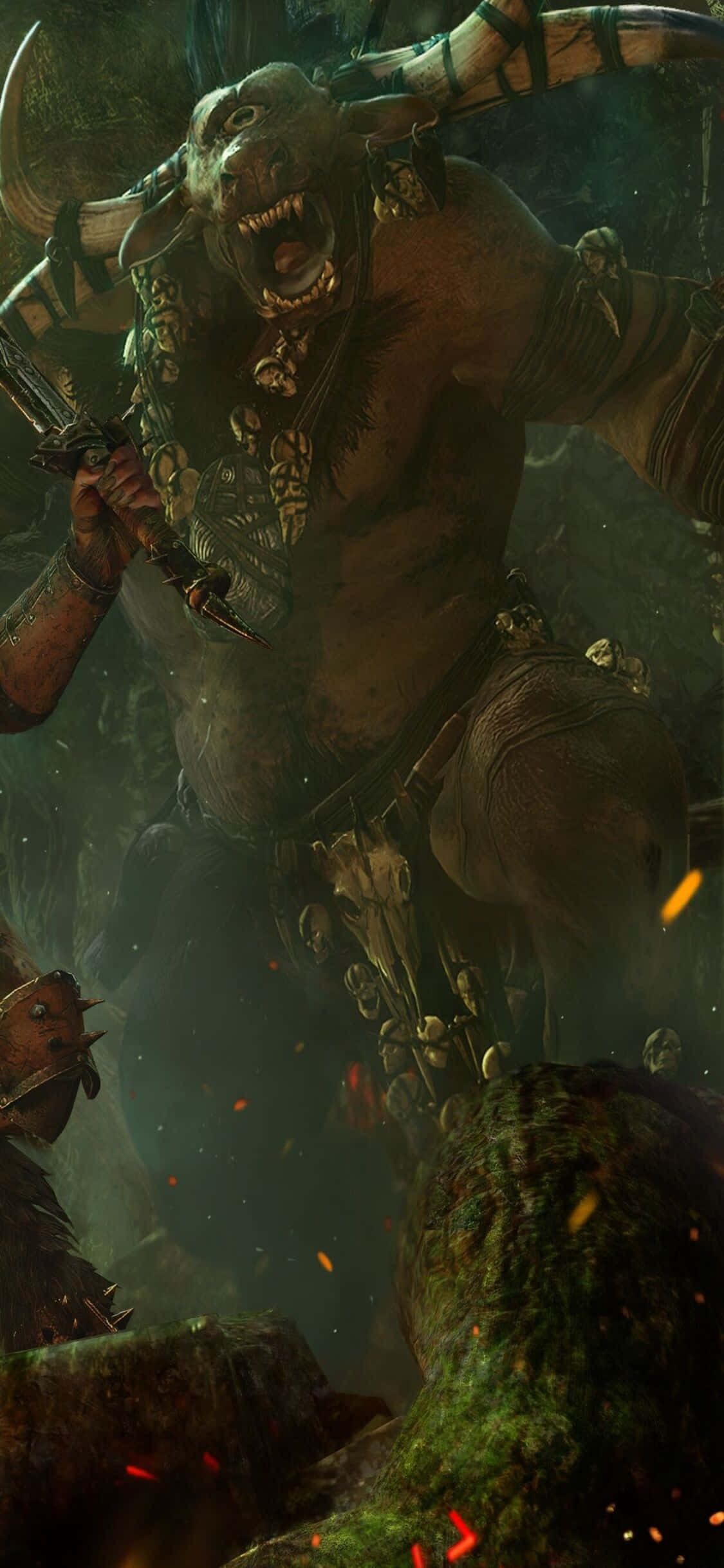 Присъедини се към епичната битка на Total War Warhammer на твоя iPhone X Тапет