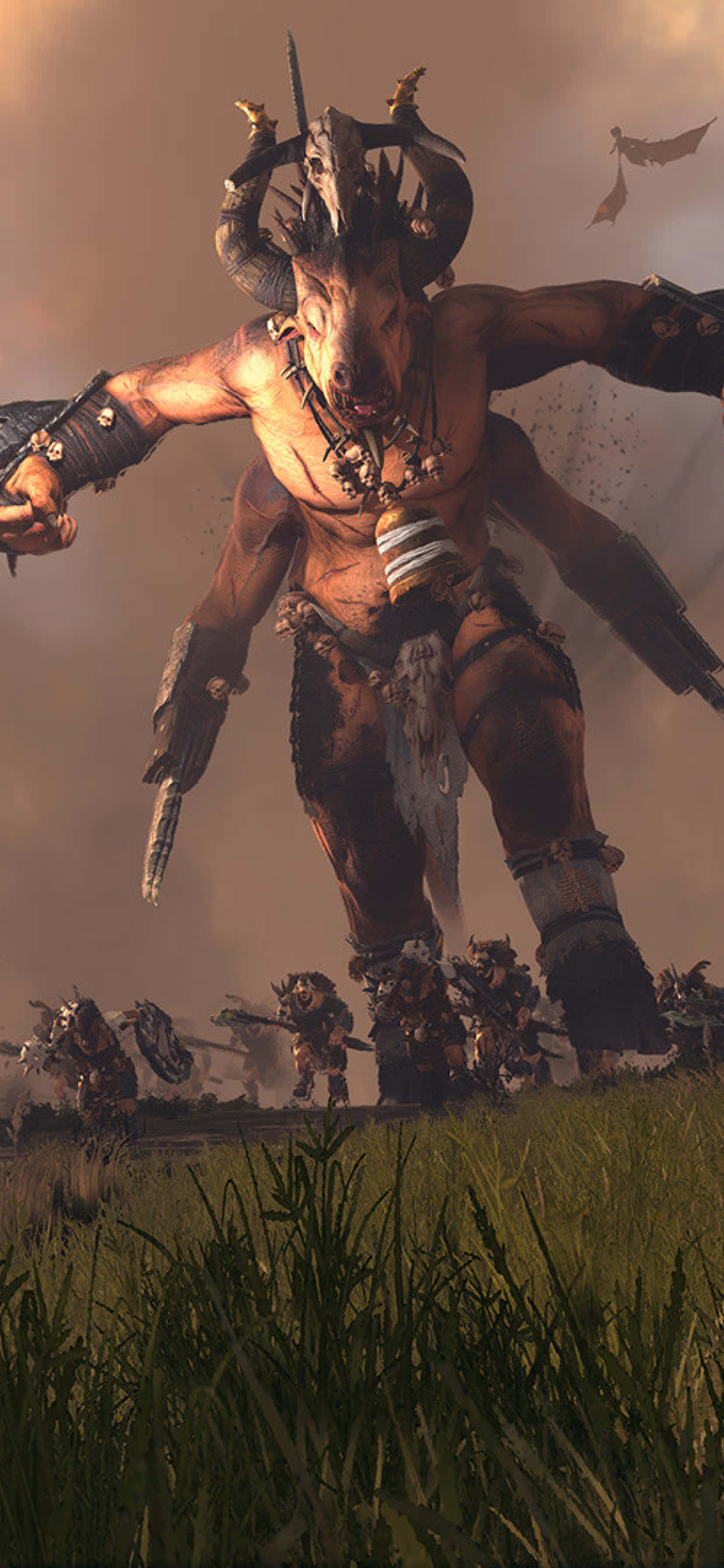 Потопите се в епичната стратегическа игра Total War Warhammer на вашия iPhone X. Тапет