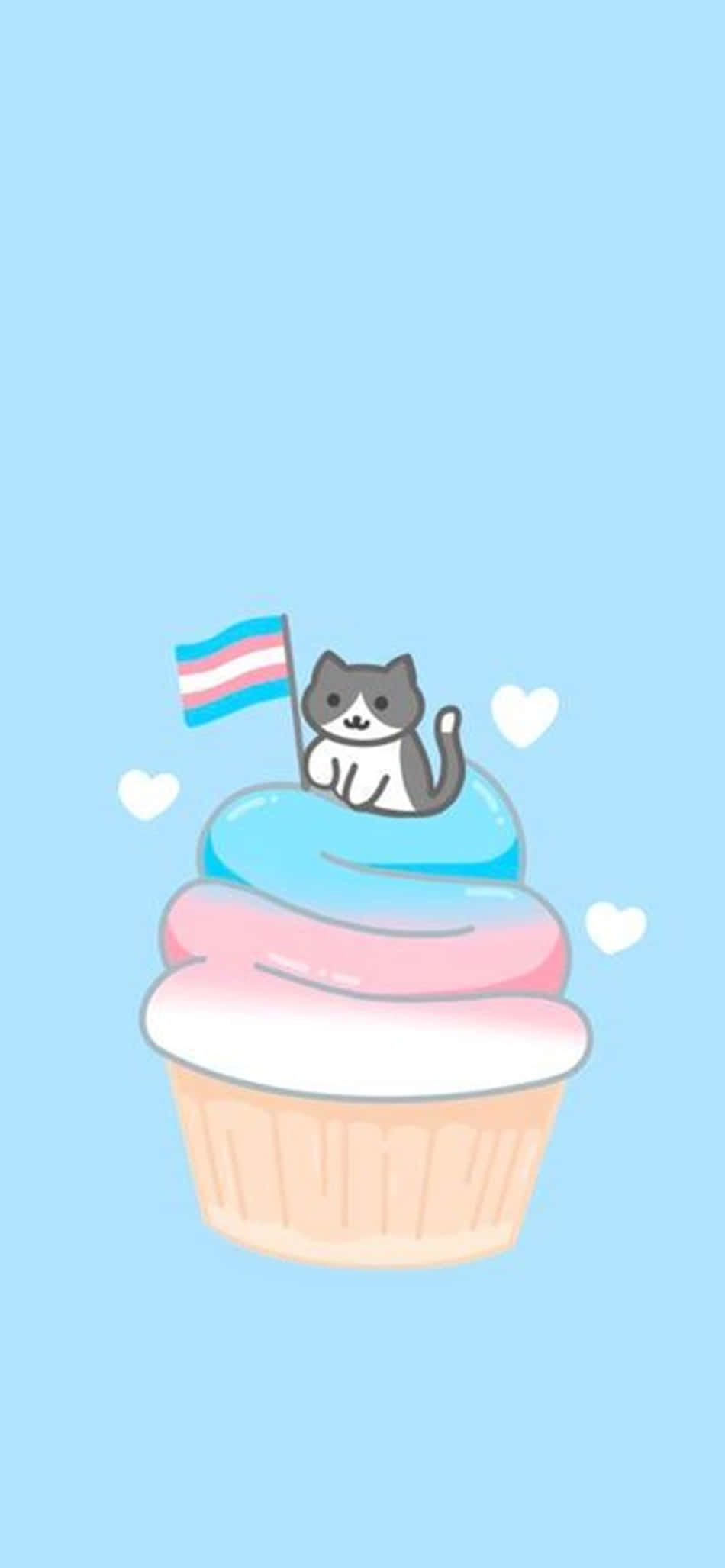 Котка на мъфин Trans Phone Тапет