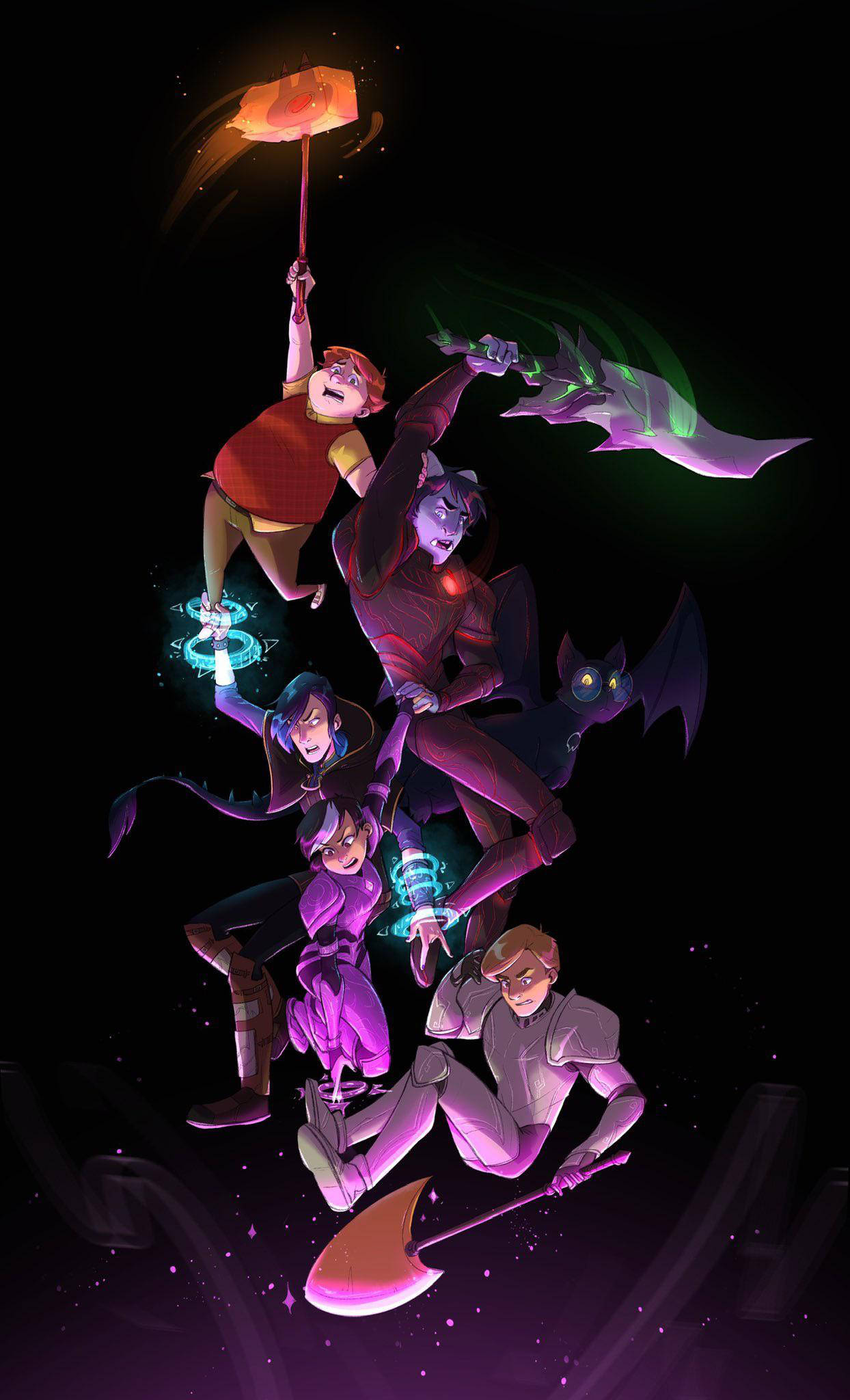 Trollhunters Tales Of Arcadia Casts Тапет