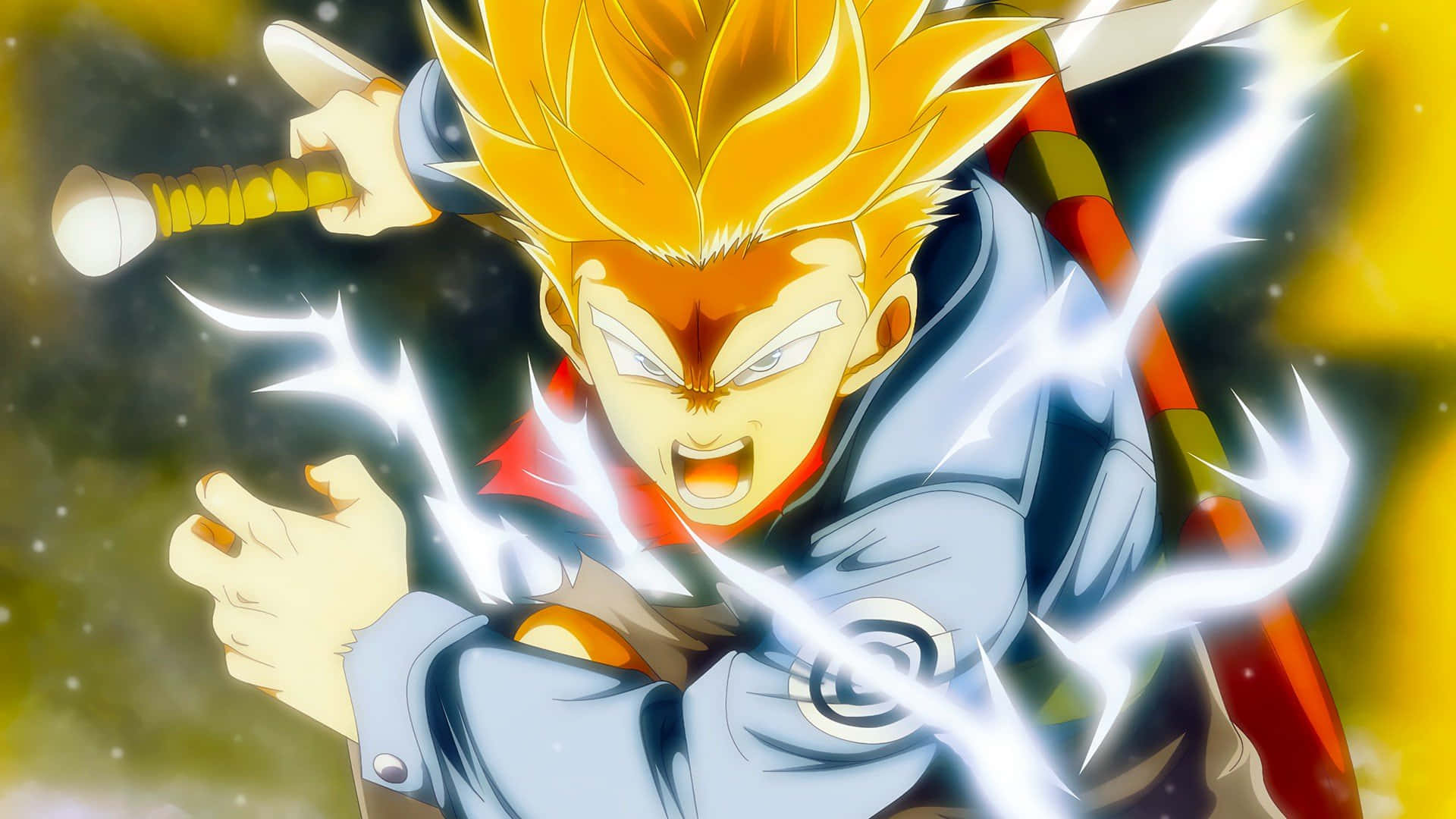 Trunks прибира меча Тапет
