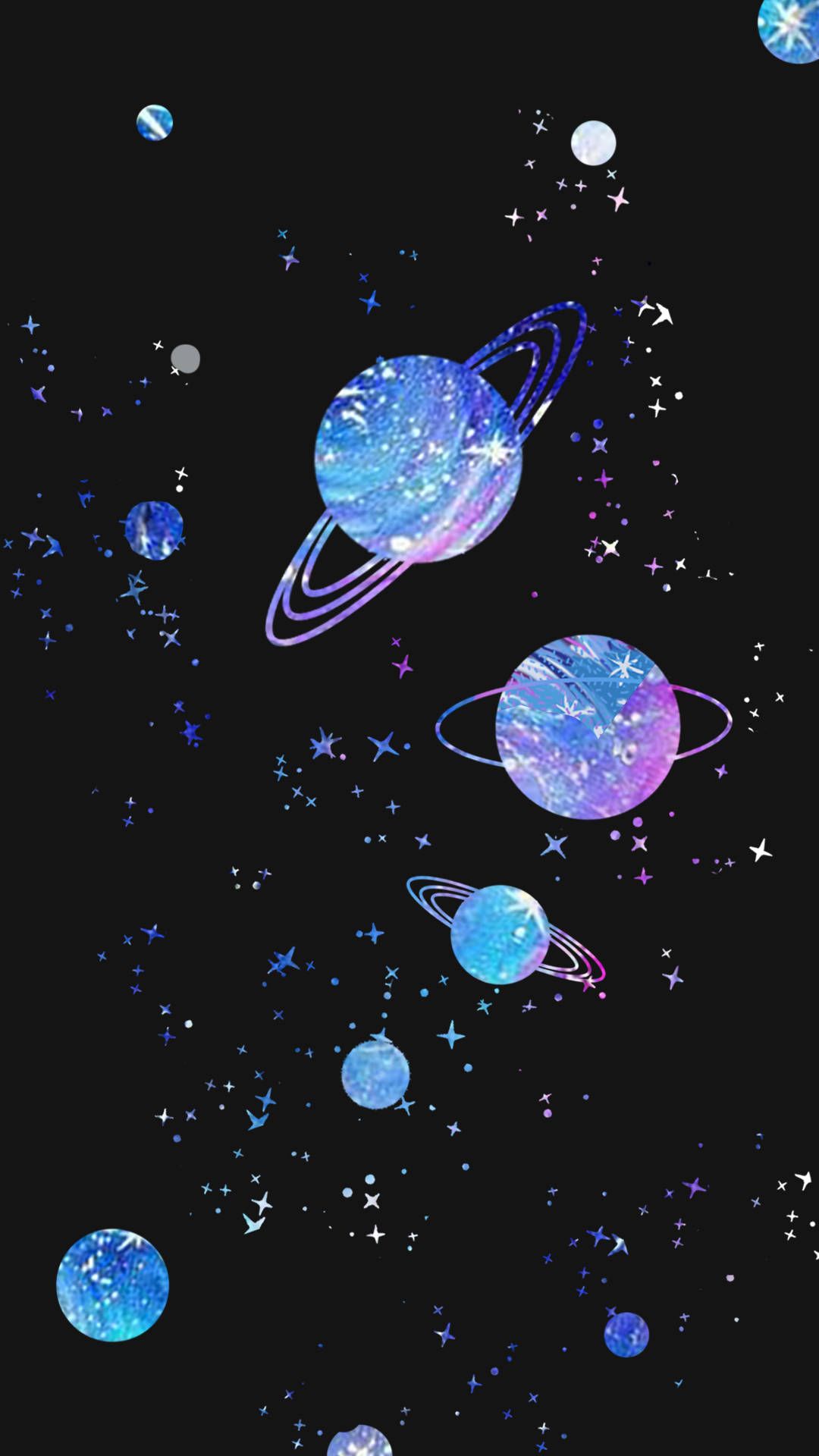 Галактика и планети Tumblr естетика Тапет