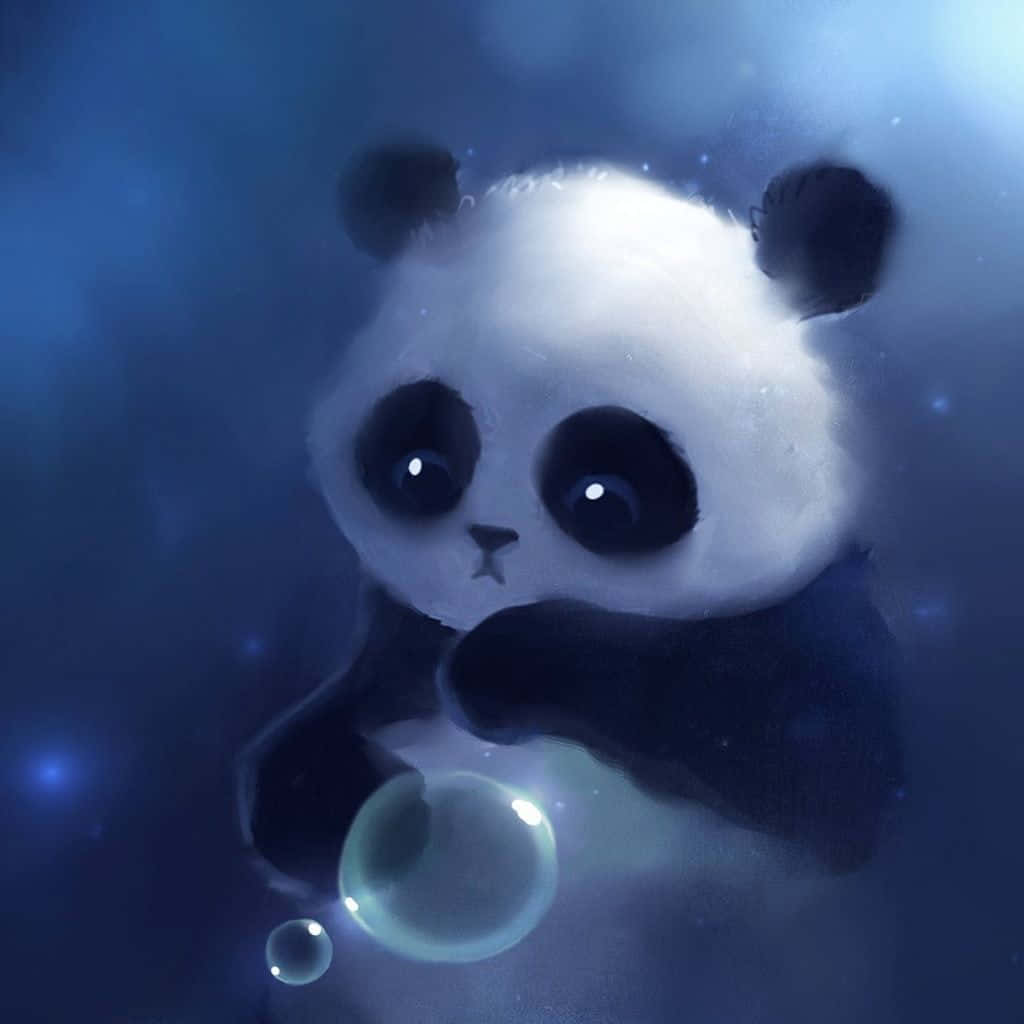 Очарователно Tumblr iPad дигитално изкуство с панда Тапет