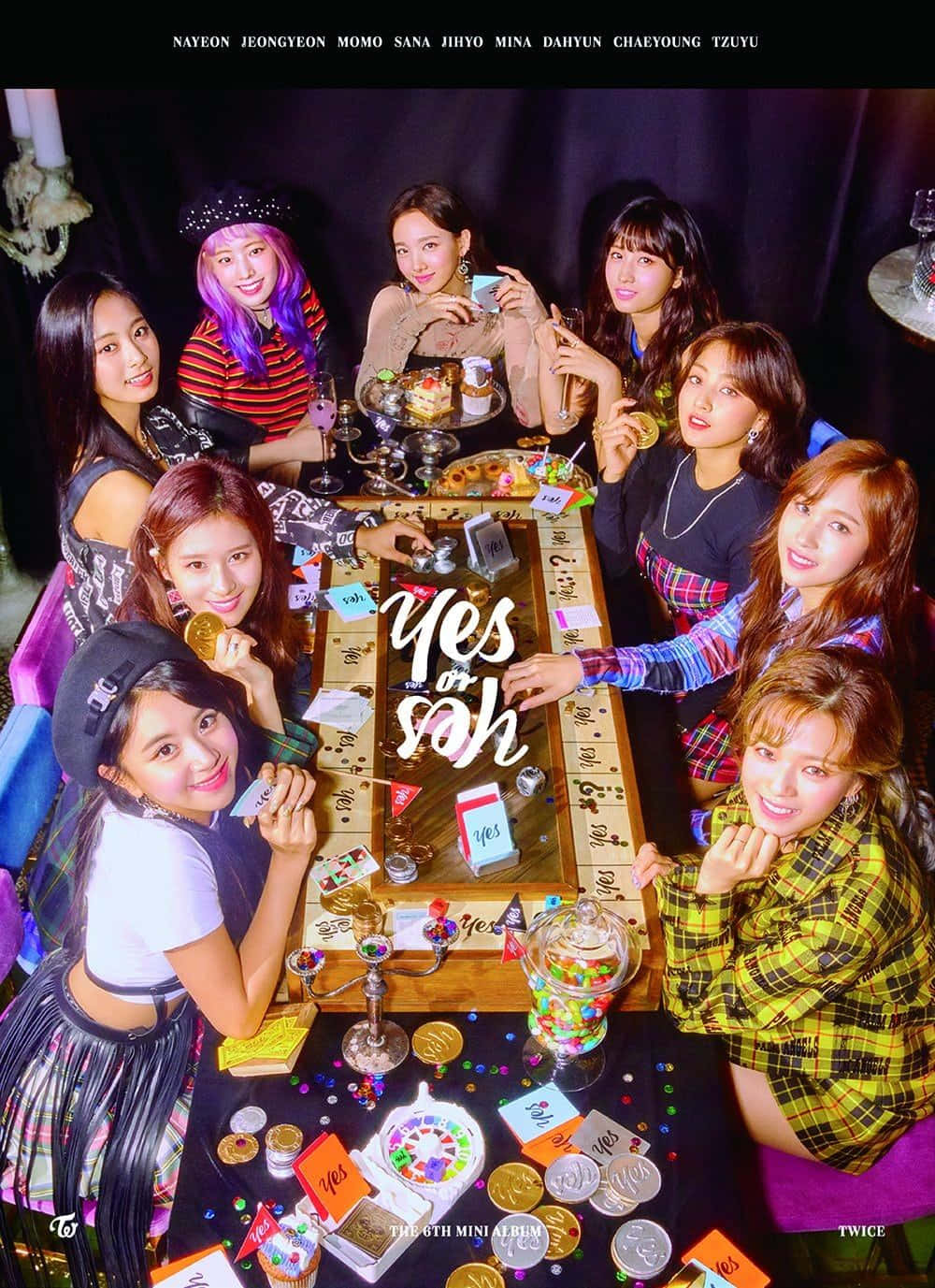 Група Twice блести на сцена по време на музикален концерт Тапет