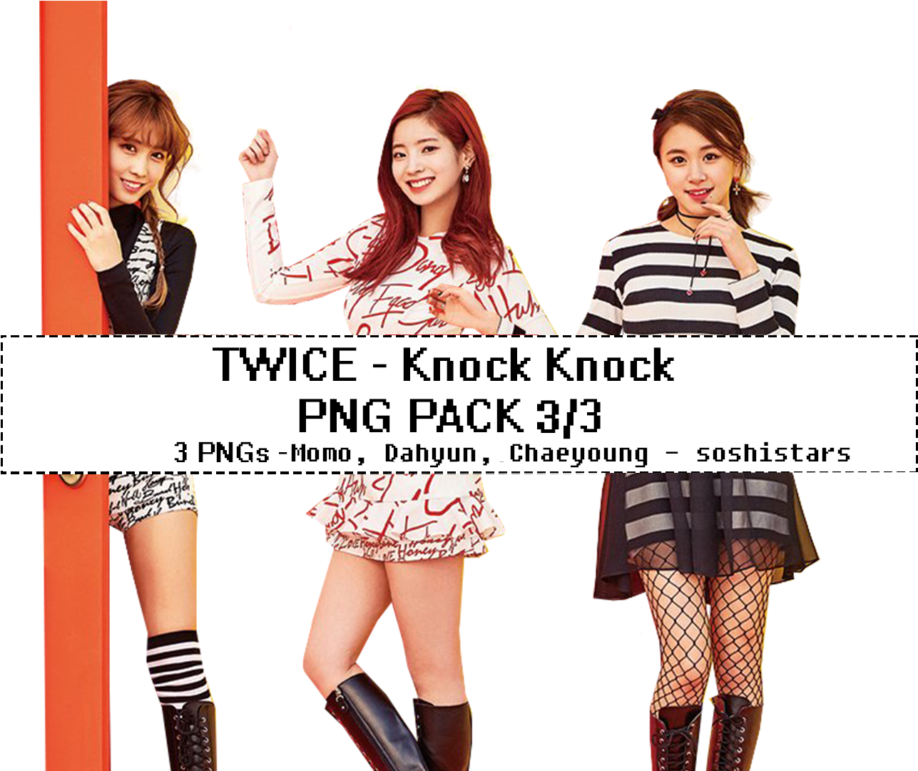 Twice Knock Knock PNG пакет Тапет