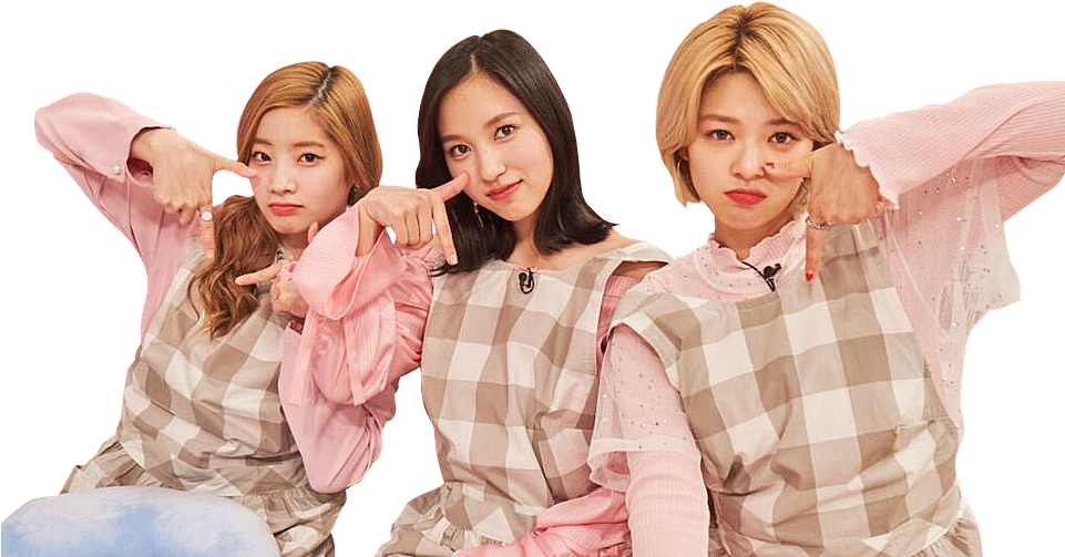 Участнички на Twice позират небрежно Тапет