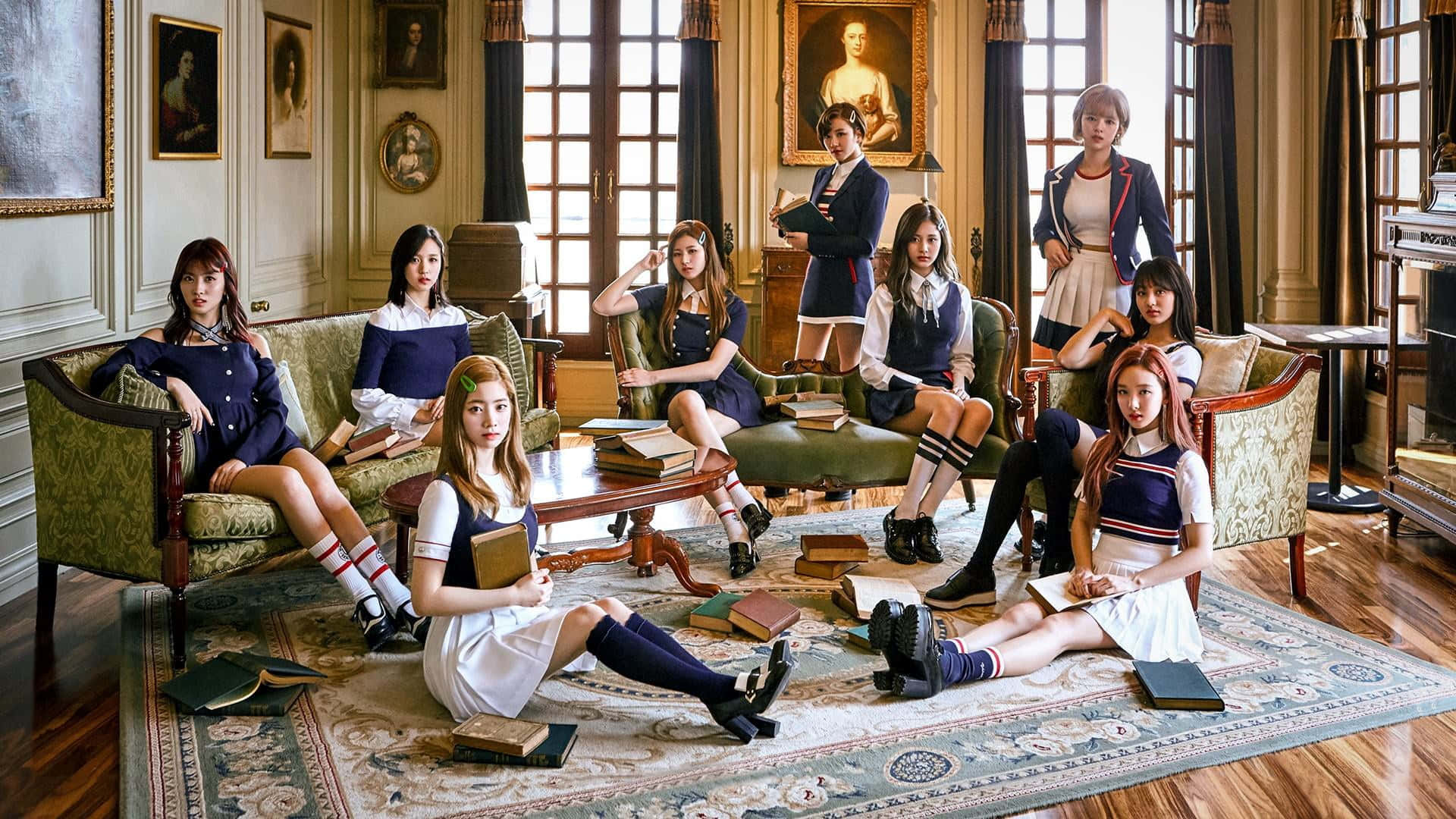 Twice - Зашемляваща групова снимка Тапет