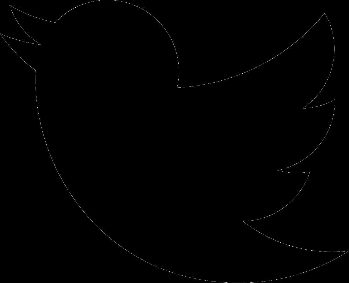 Черен силует на логото на Twitter Тапет