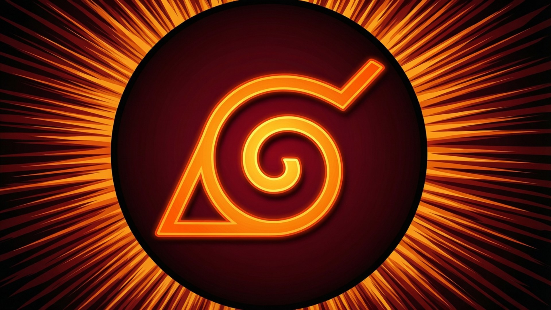 Uzumaki Спирално Слънчево Сияние Тапет