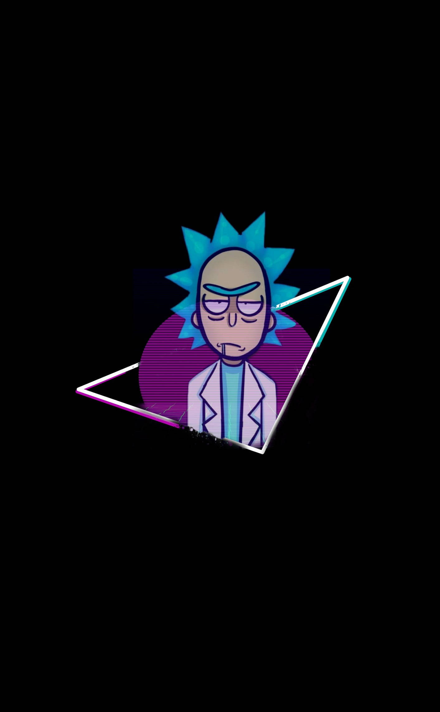 Vaporwave-стил Рик и Морти Stoner Тапет