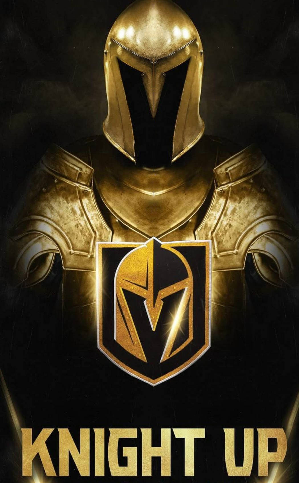Вълнуващо действие на Vegas Golden Knights с трансформиращото им лого Тапет