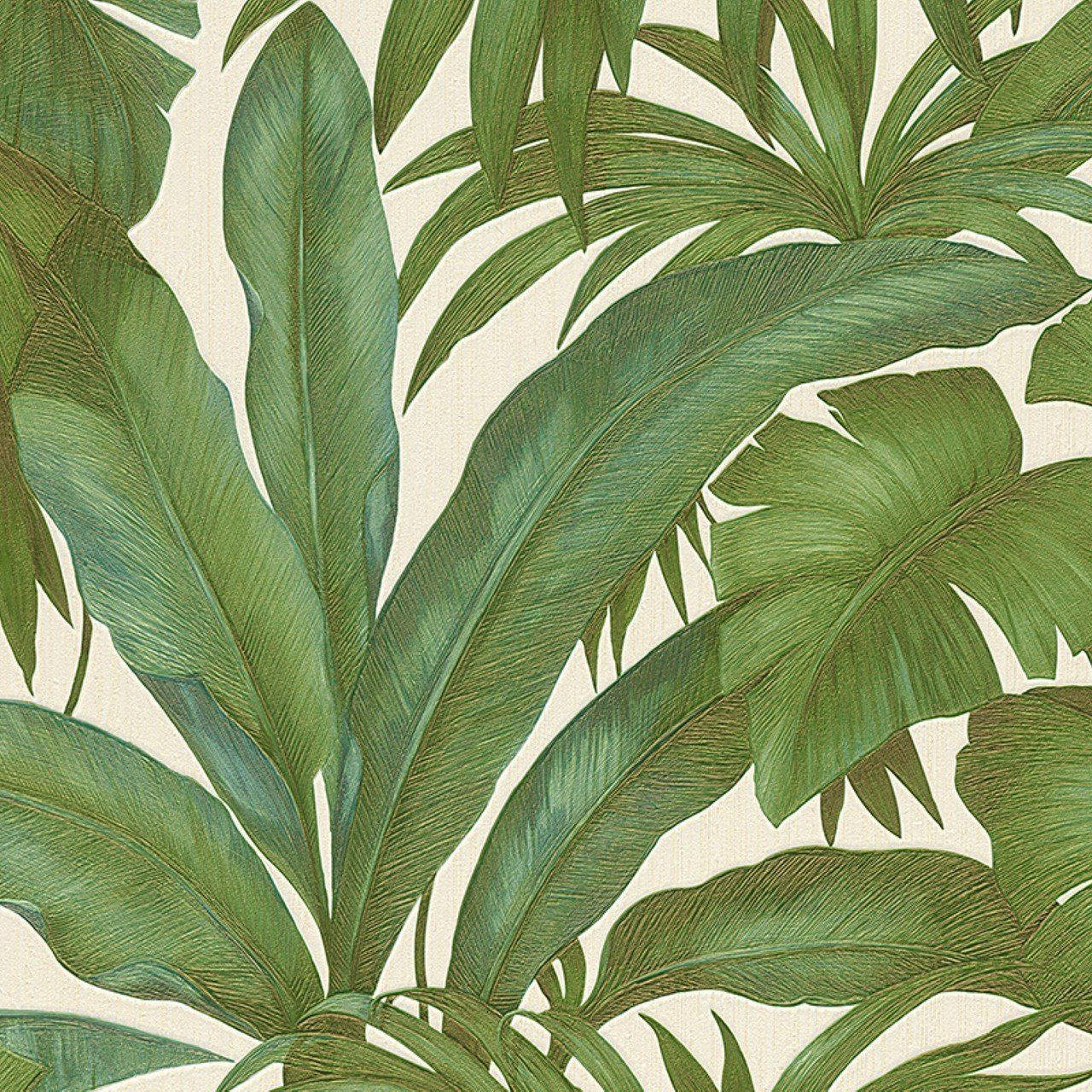 Живите в роскоши с Versace Green Leaf Тапет