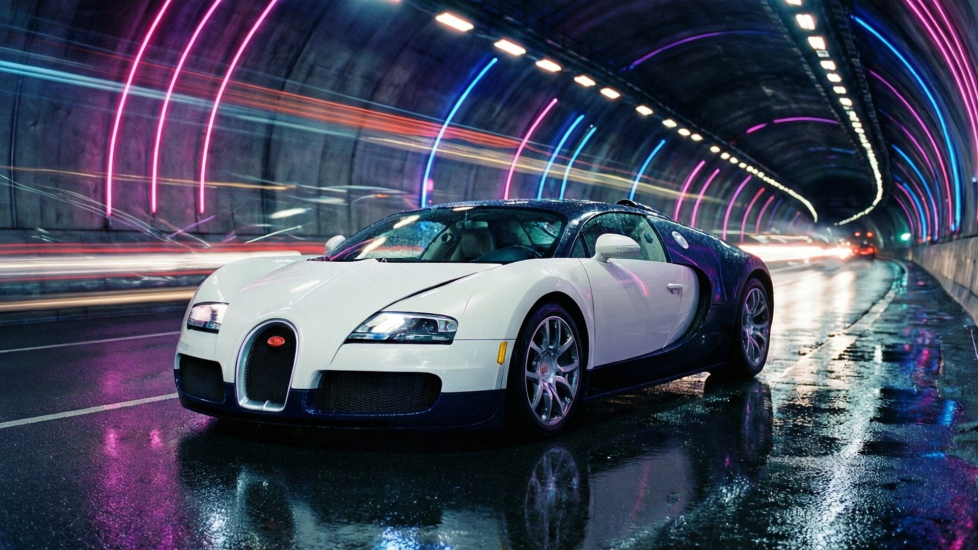 Визия за тунел с Veyron Тапет