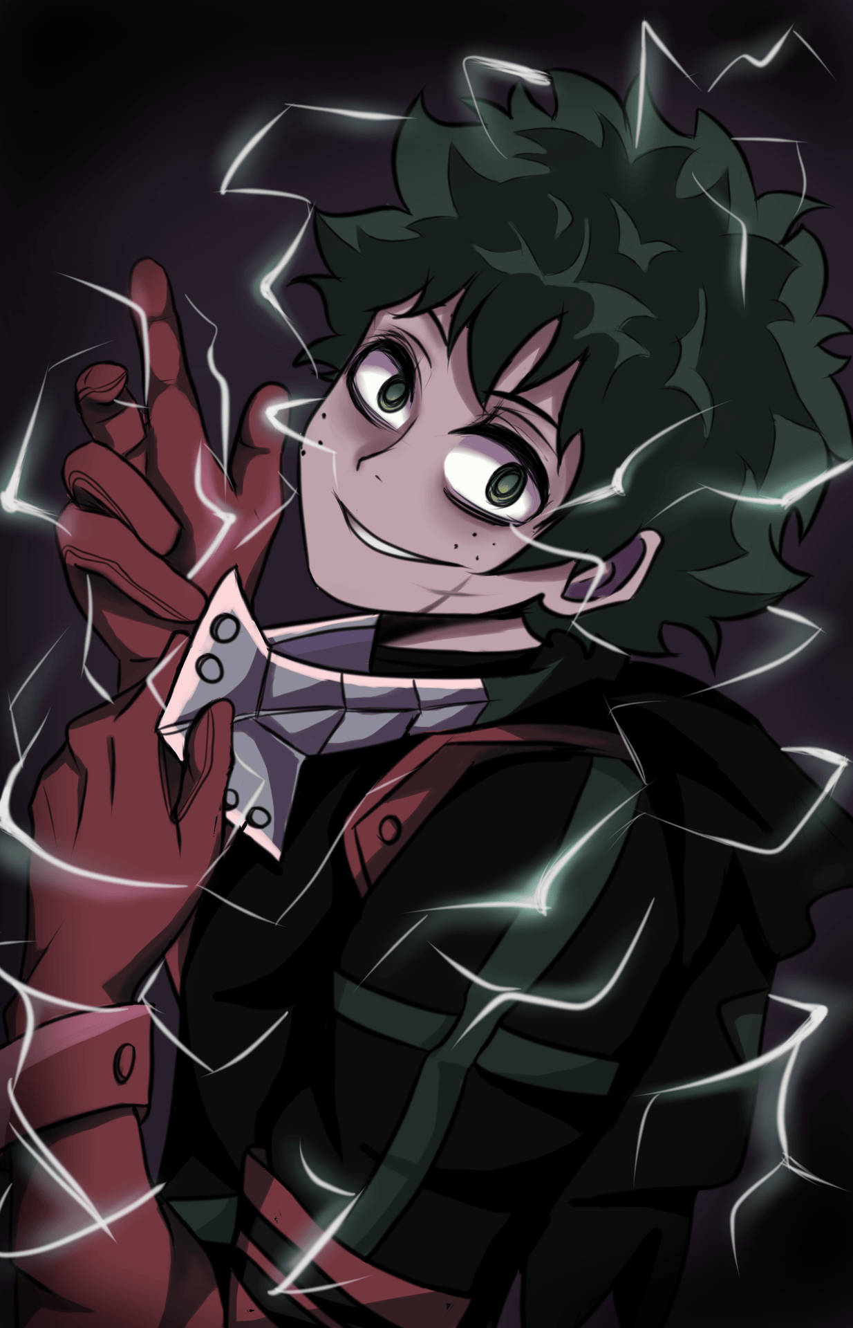 Villain Deku White Lightning Fan Art Тапет