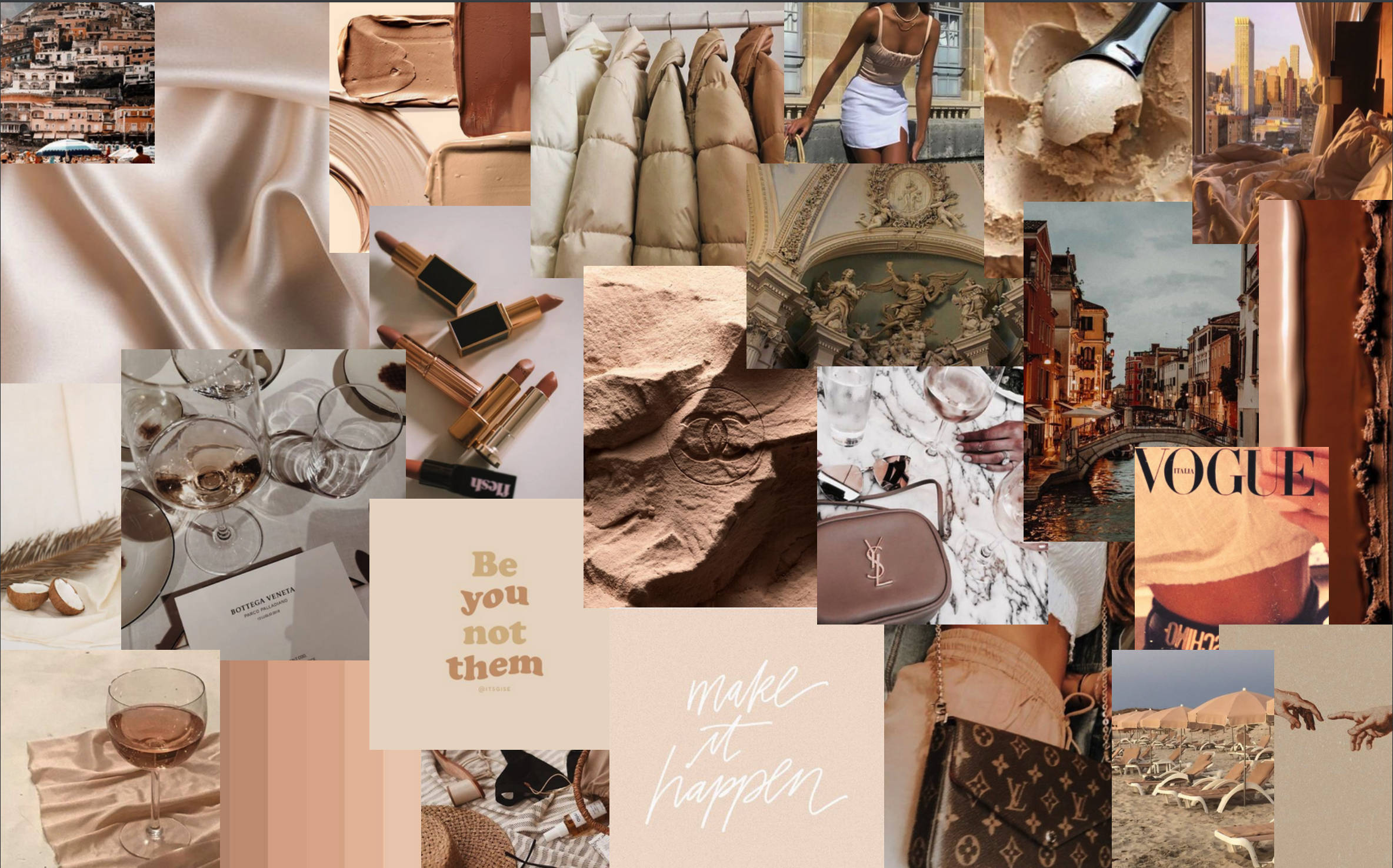 Всичко Класическо: Естетиката Vogue Beige за Десктоп Тапет