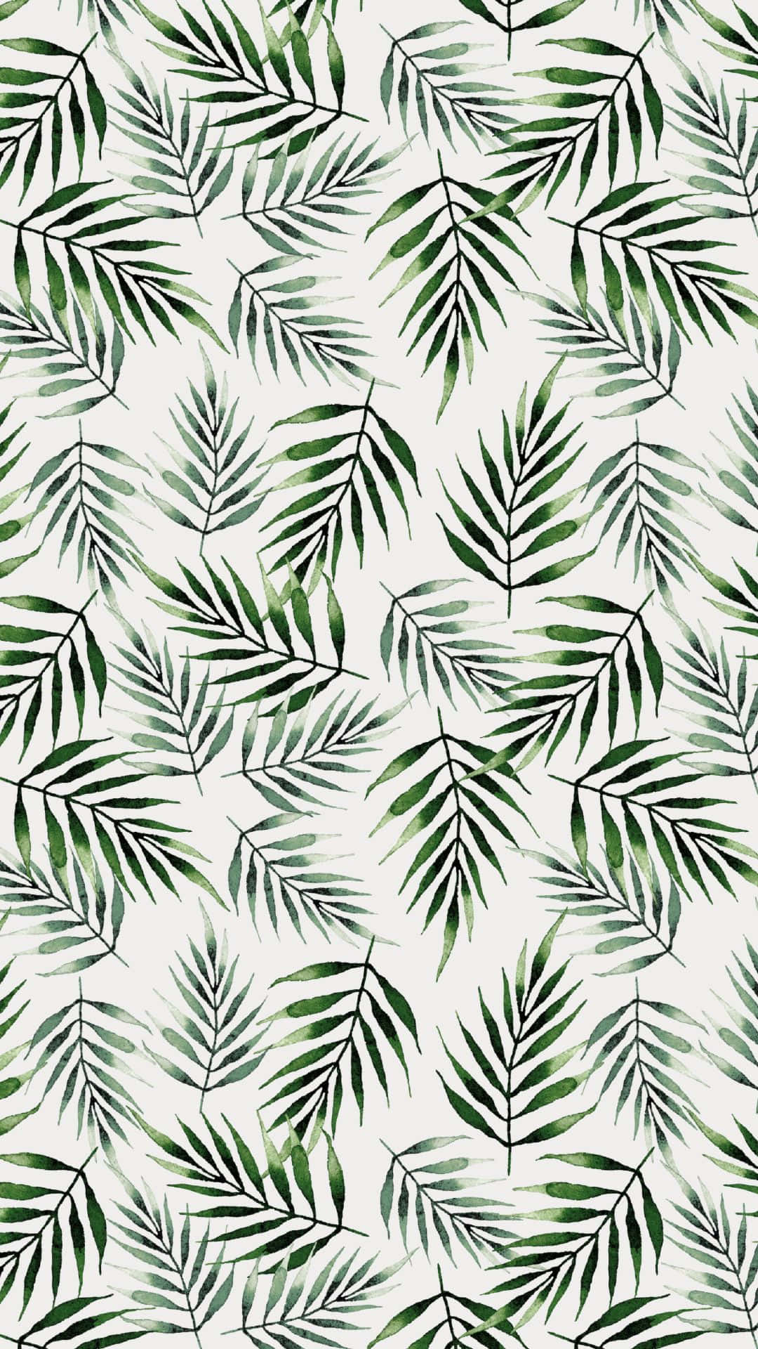 Зелени листа естетичен VSCO модел фон Тапет