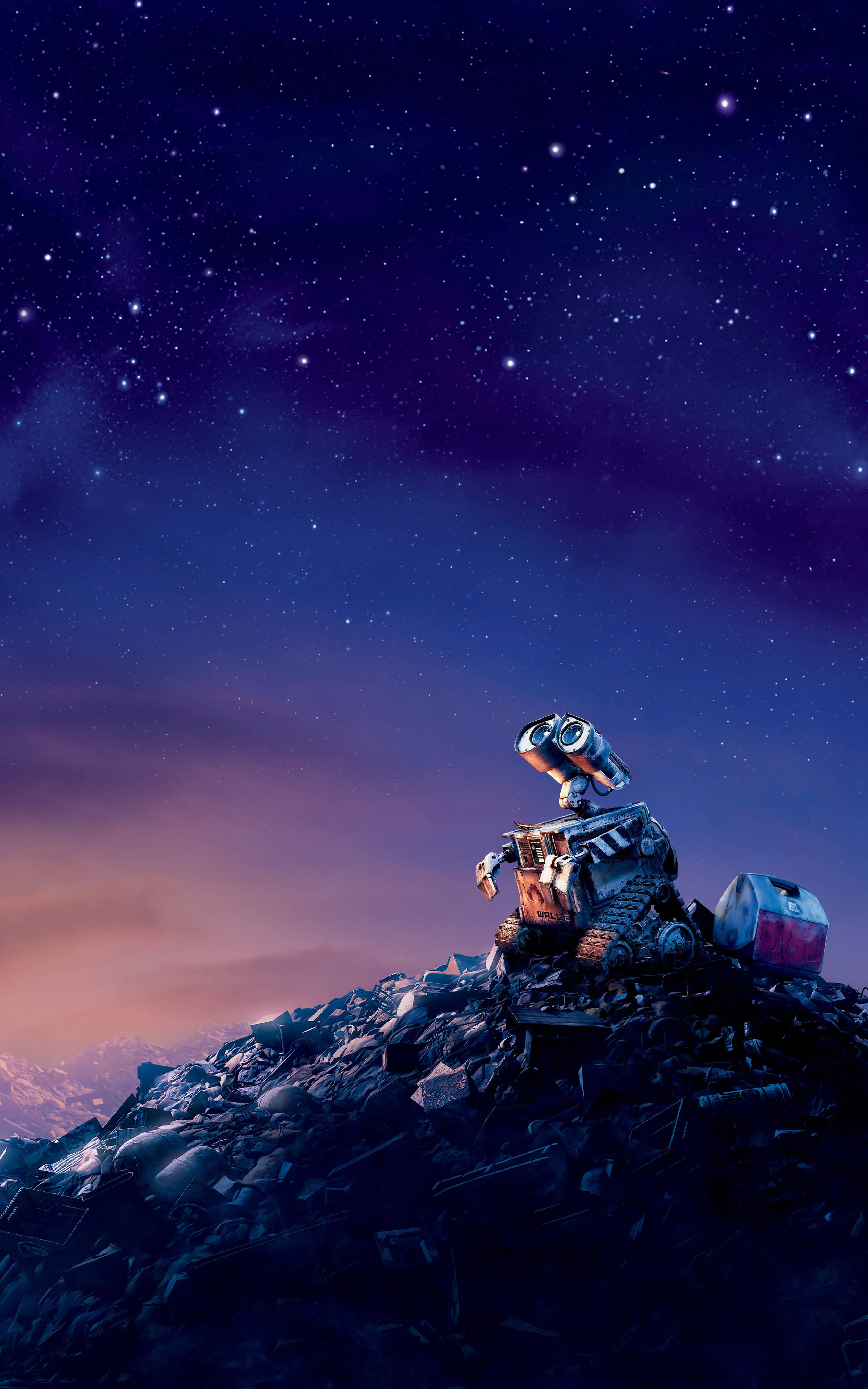 Мобилен тапет Wall-E звездно небе Тапет