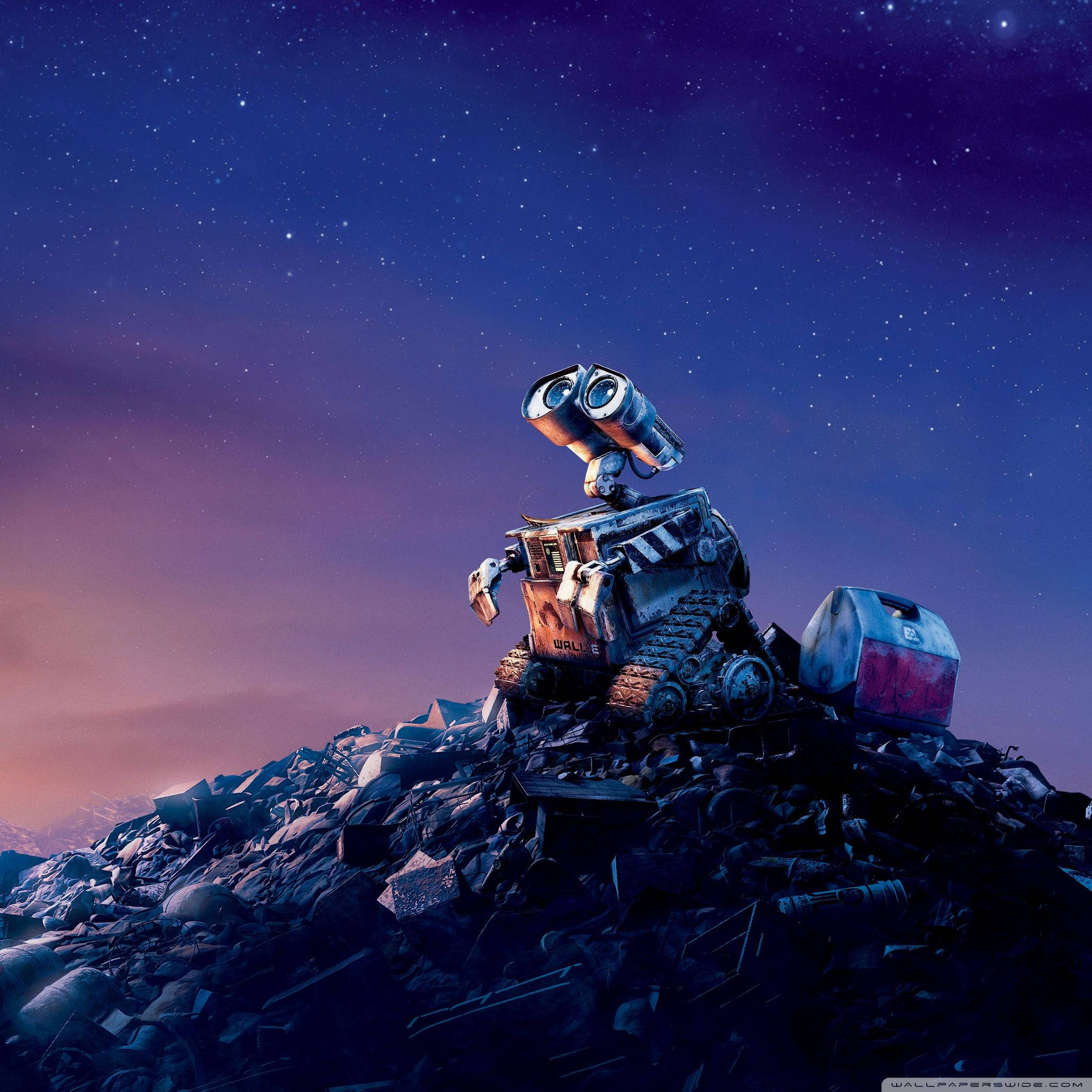 Wall-E нощно небо за iPad Retina Тапет