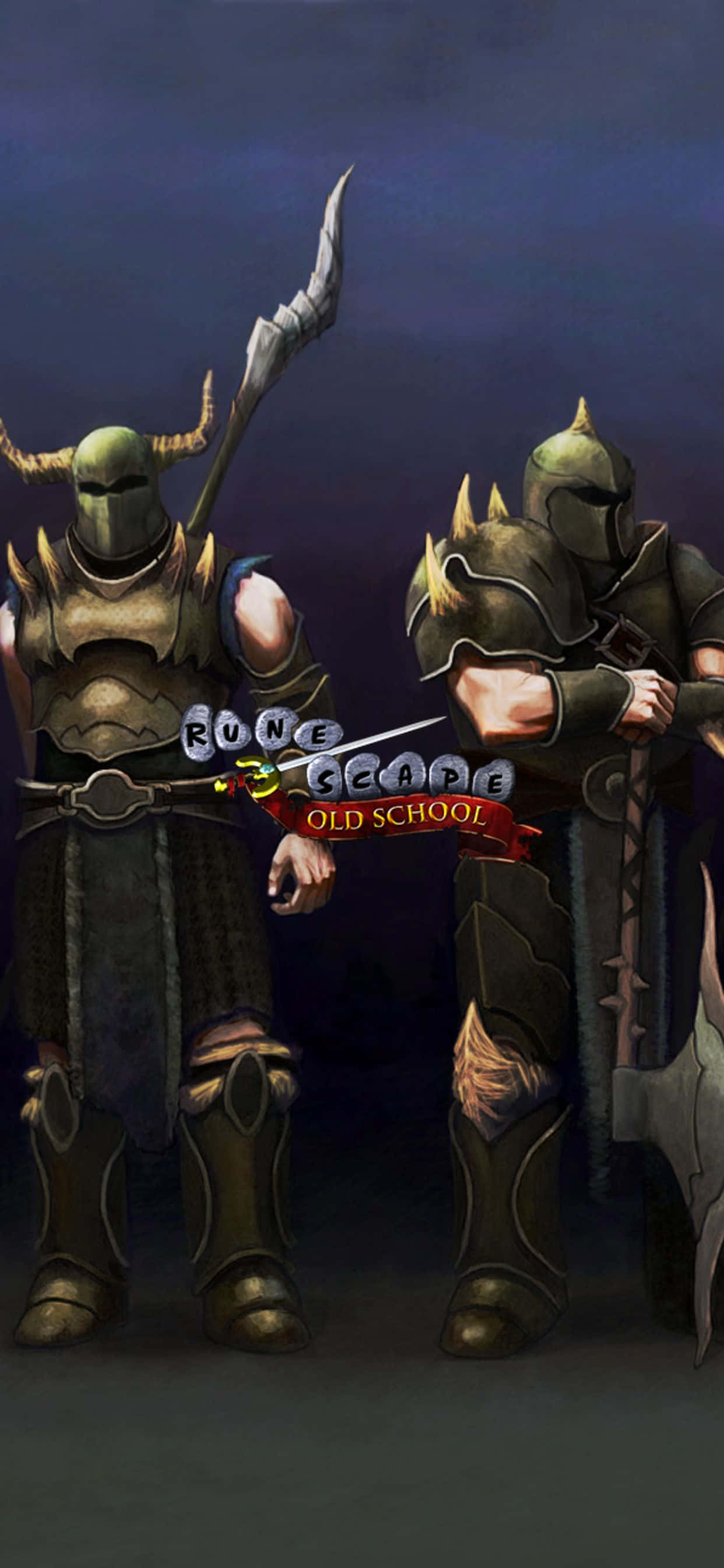 Воин и мечоносец iPhone XS Max Runescape Oldschool фон Тапет