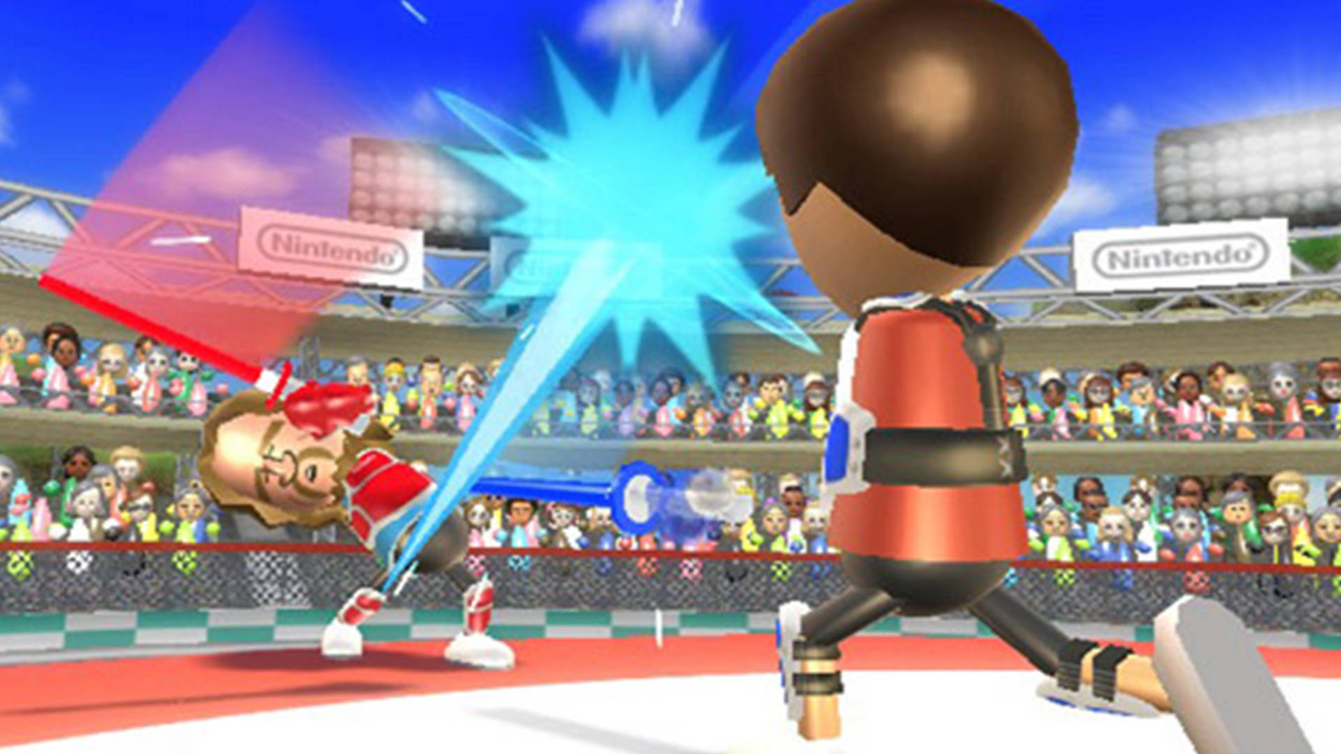 Интензивен дуел с мечове в Wii Sports Resort Тапет