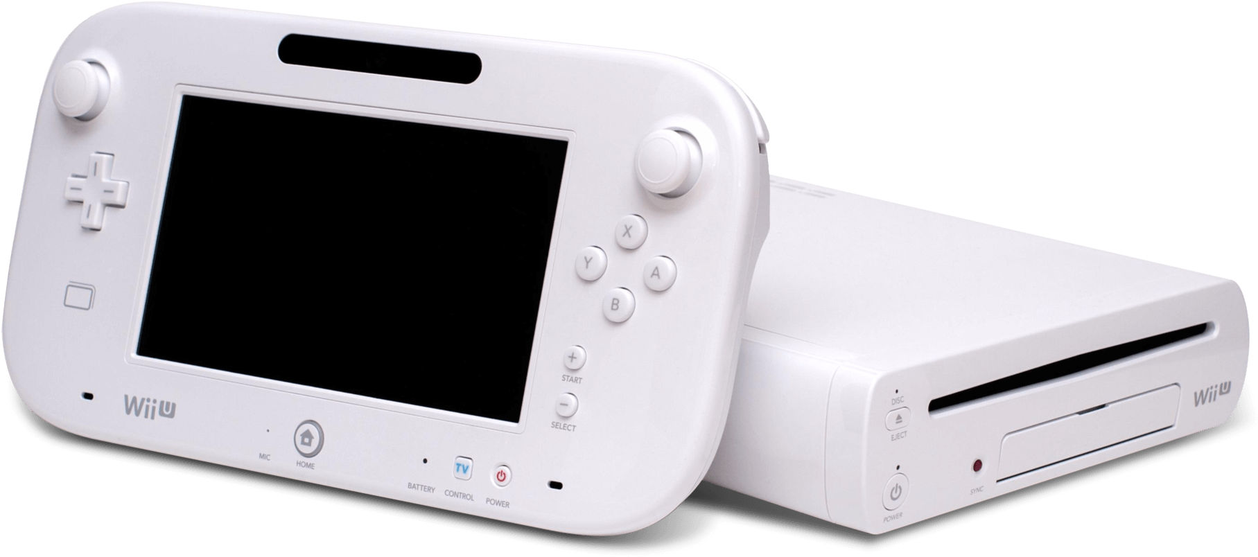 Бяла конзола Wii U и геймпад Тапет