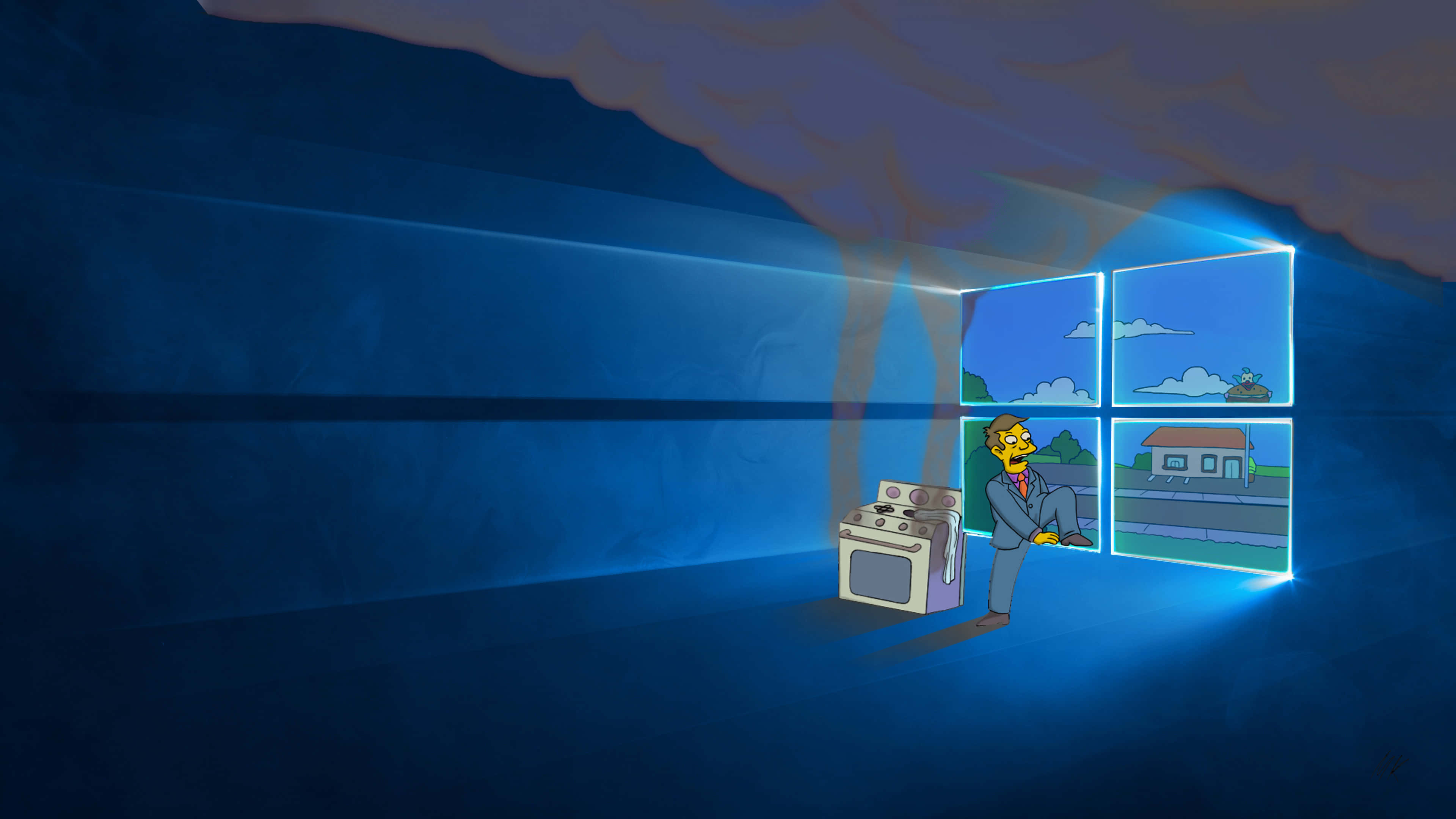 Готина десктоп тема за Windows с флорален принт Тапет