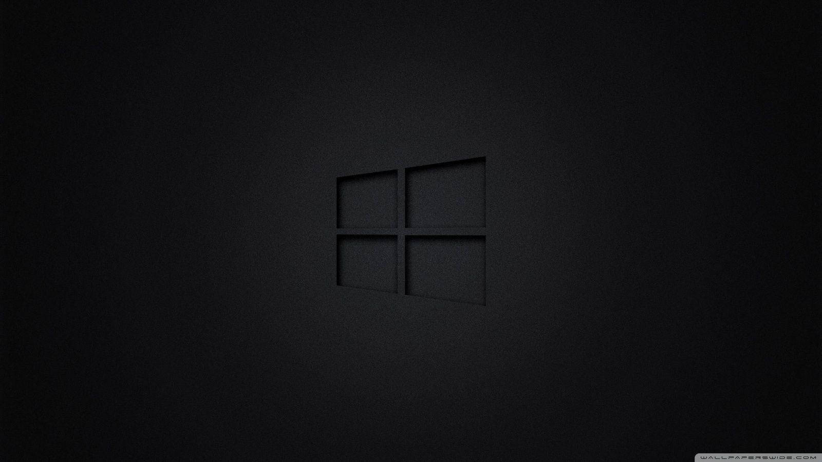 Черна икона на Windows на компютър Тапет