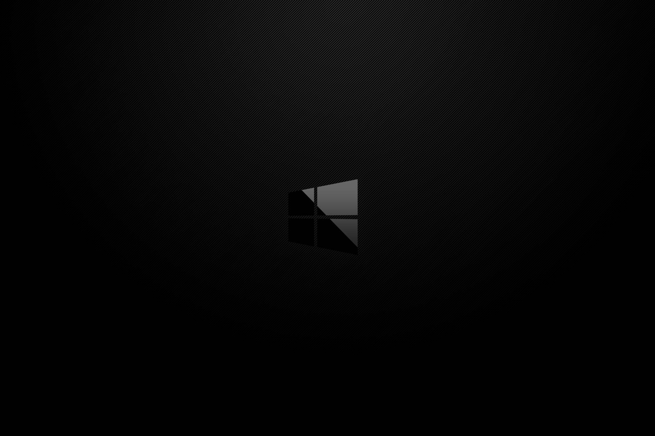 Тъмно минималистично лого на Windows Тапет