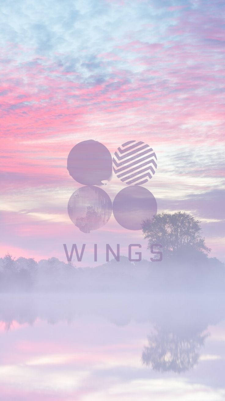Естетичен виолетов албум Wings на BTS Тапет