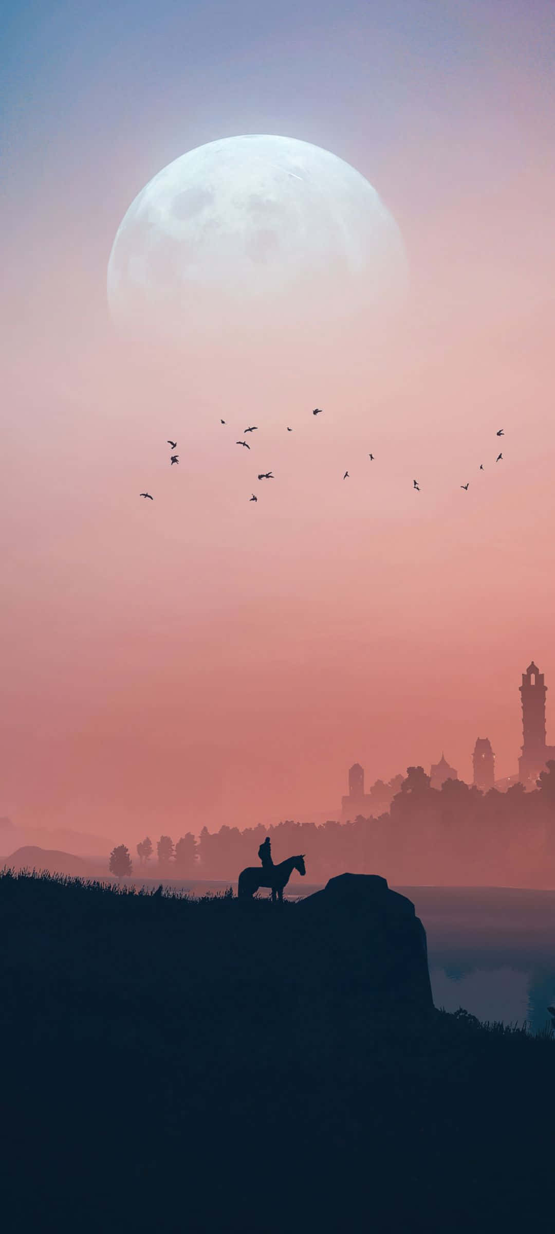 Witcher 3 Pixel 3XL AMOLED фон Тапет
