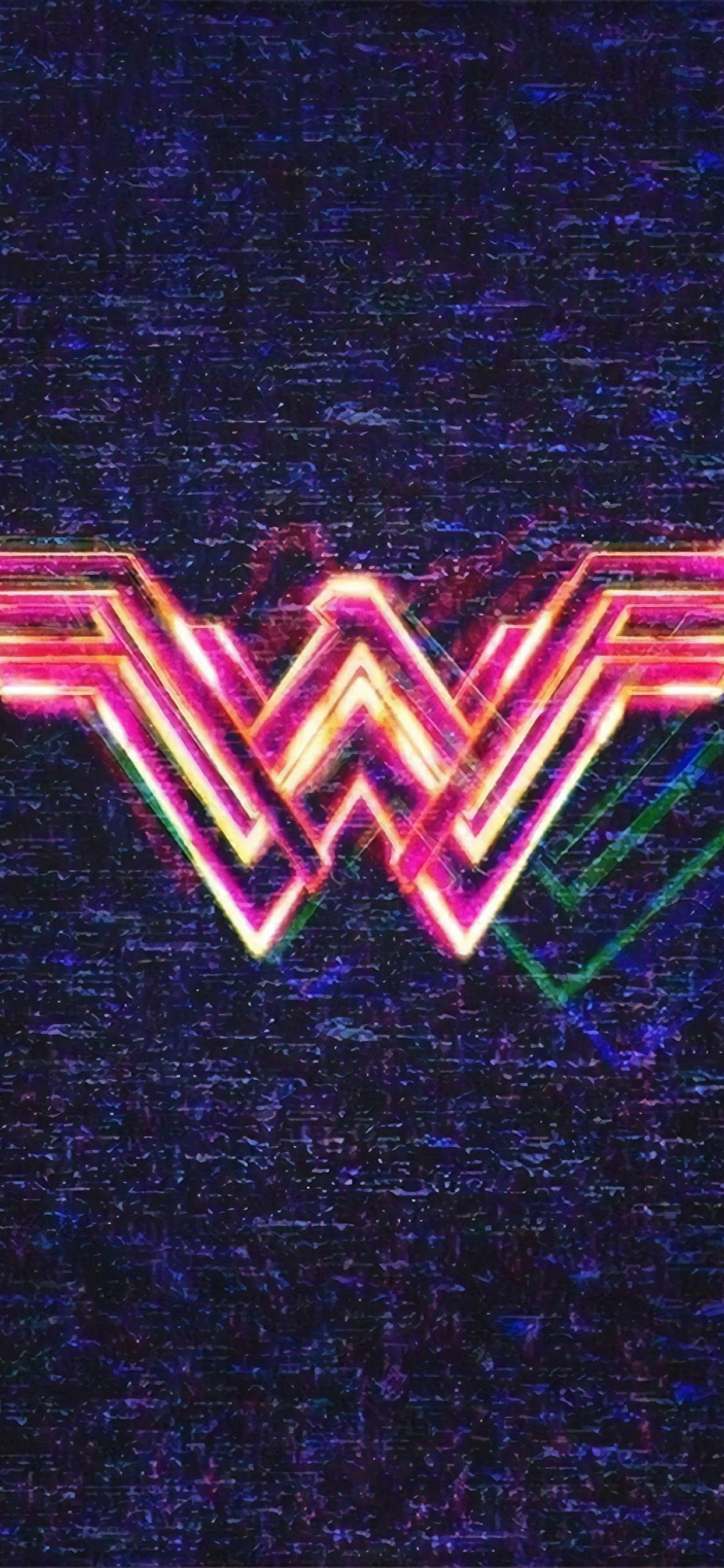Wonder Woman 1984 неон лого Тапет