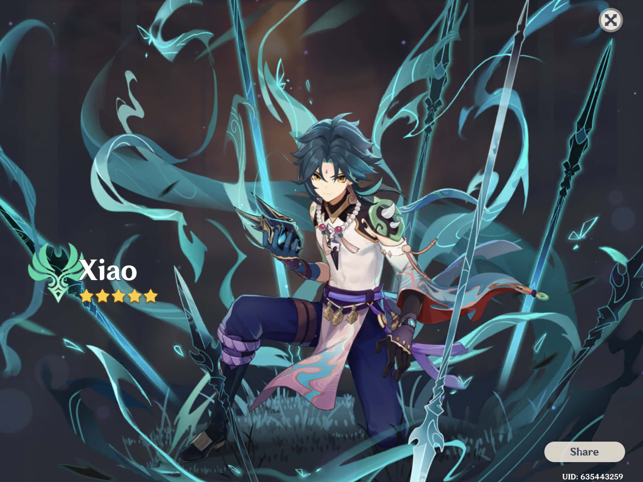 Профилна снимка на Xiao от Splash Art Тапет