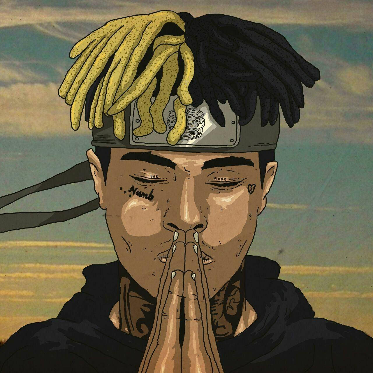 Невероятно аниме изкуство на XXXTentacion и Juice WRLD Тапет