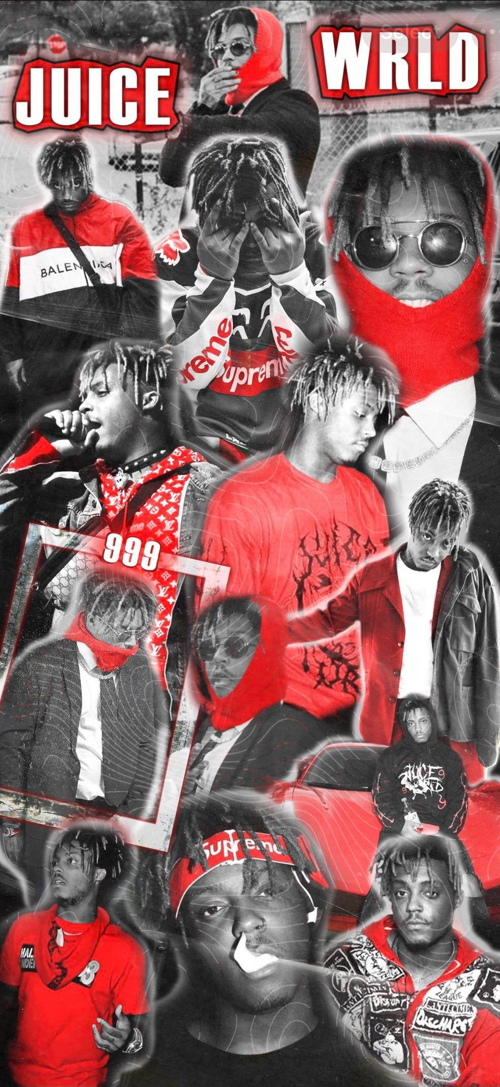 Колаж на американски рапър XXXTentacion Juice WRLD Тапет