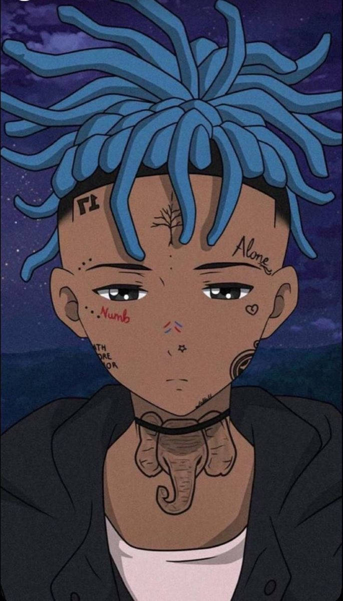 Xxxtentacion Аниме татуиран рапър Тапет